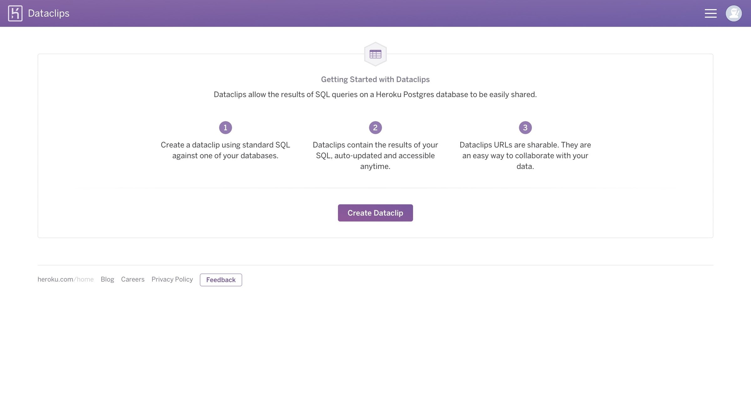 Empty state from Heroku