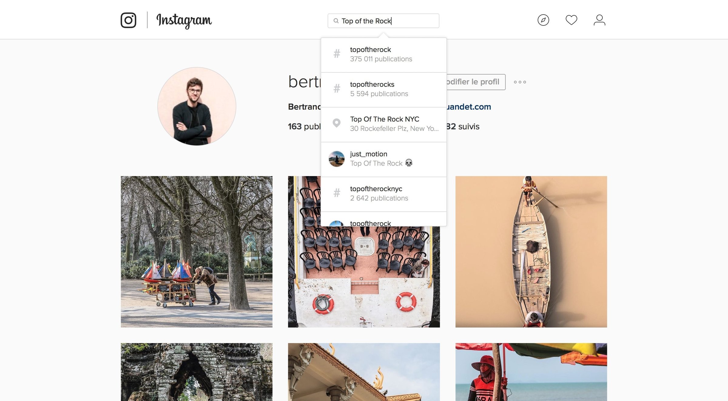 Instagram - Search screen