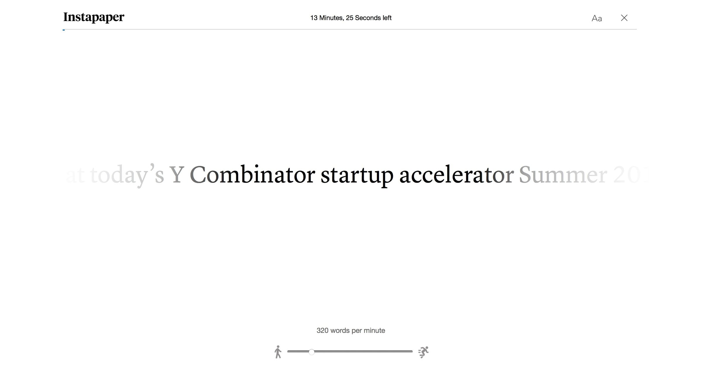Instapaper - Single screen