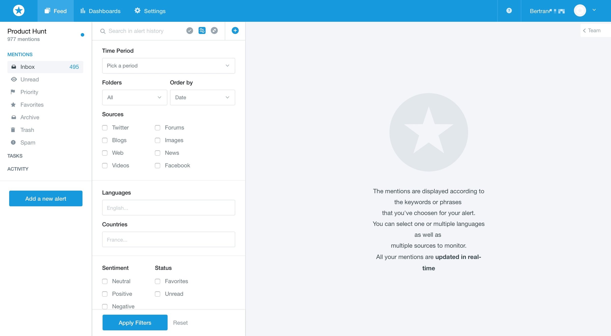 Filters from Mention