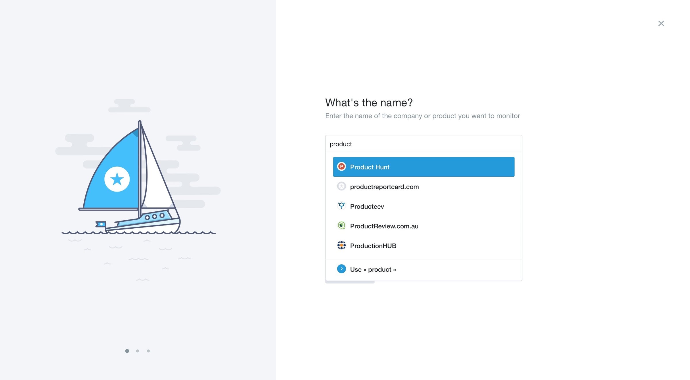 Mention - Onboarding screen