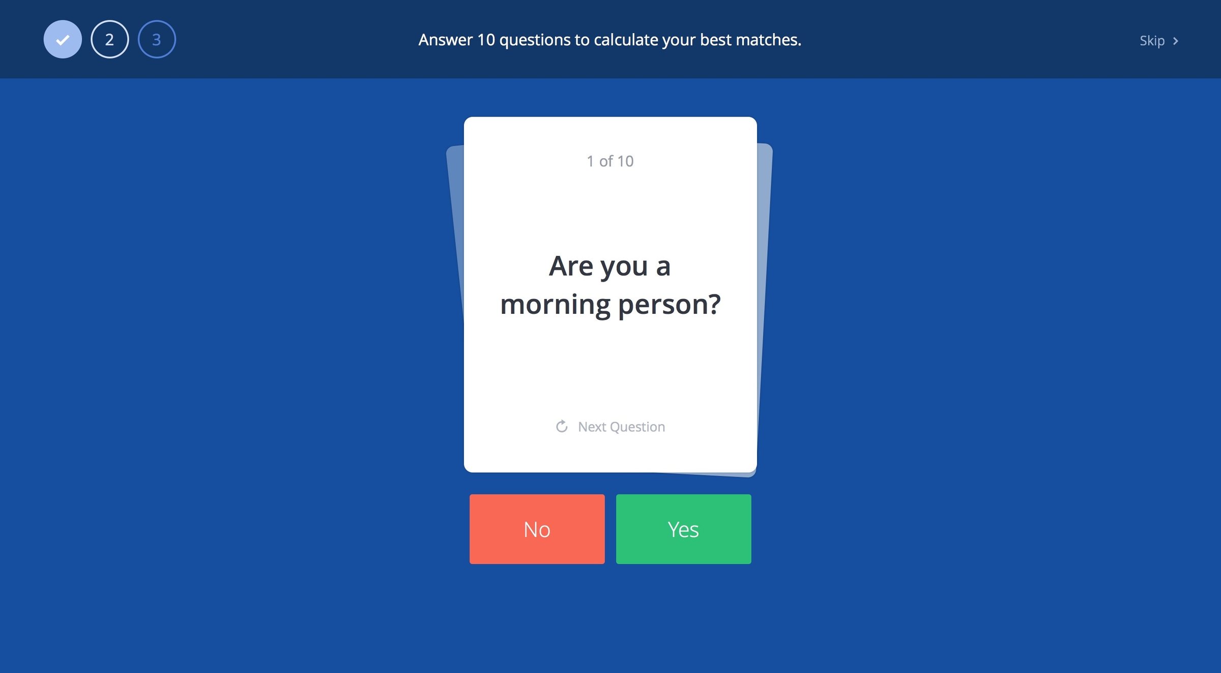 OkCupid - Onboarding screen
