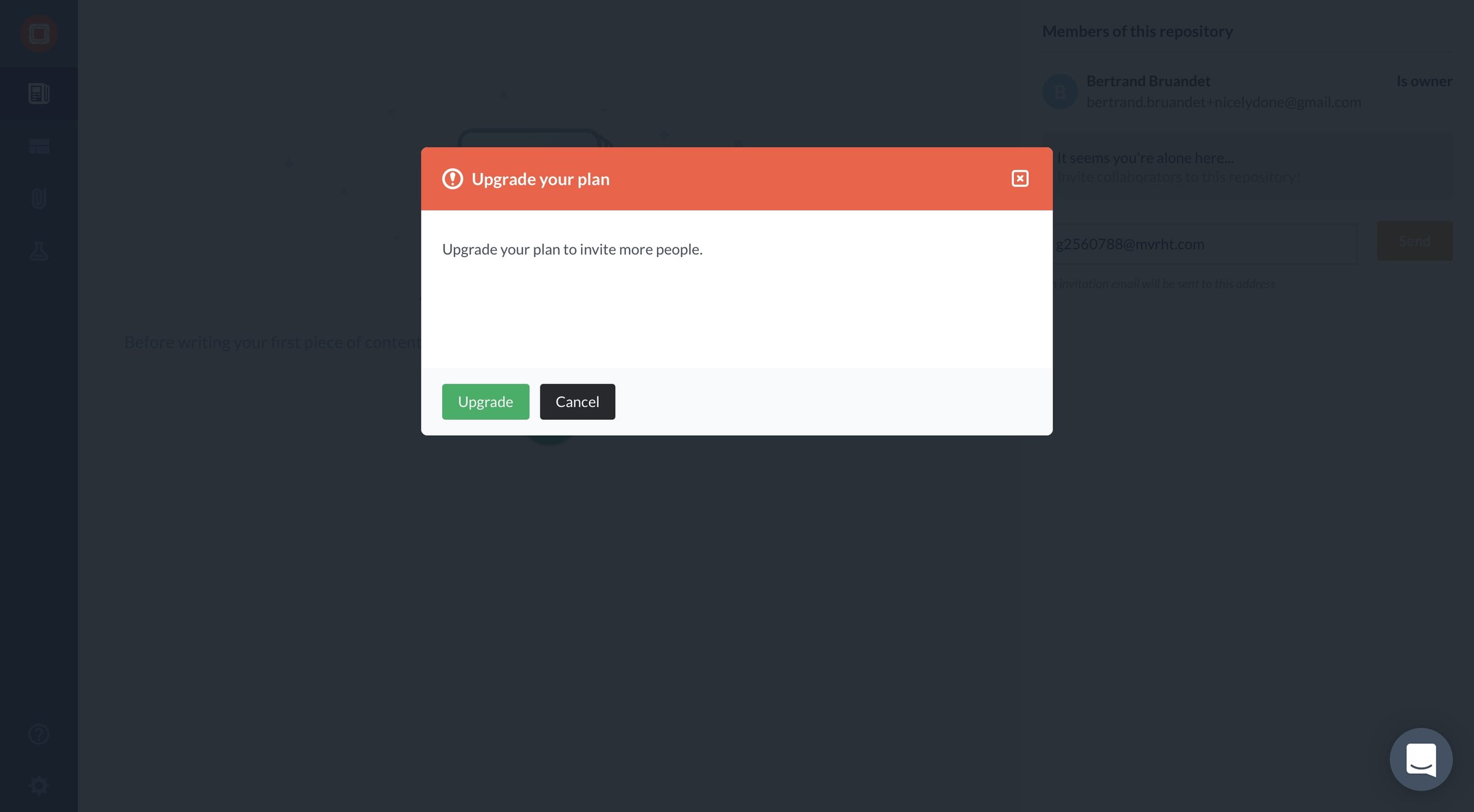 Prismic - Popover screen