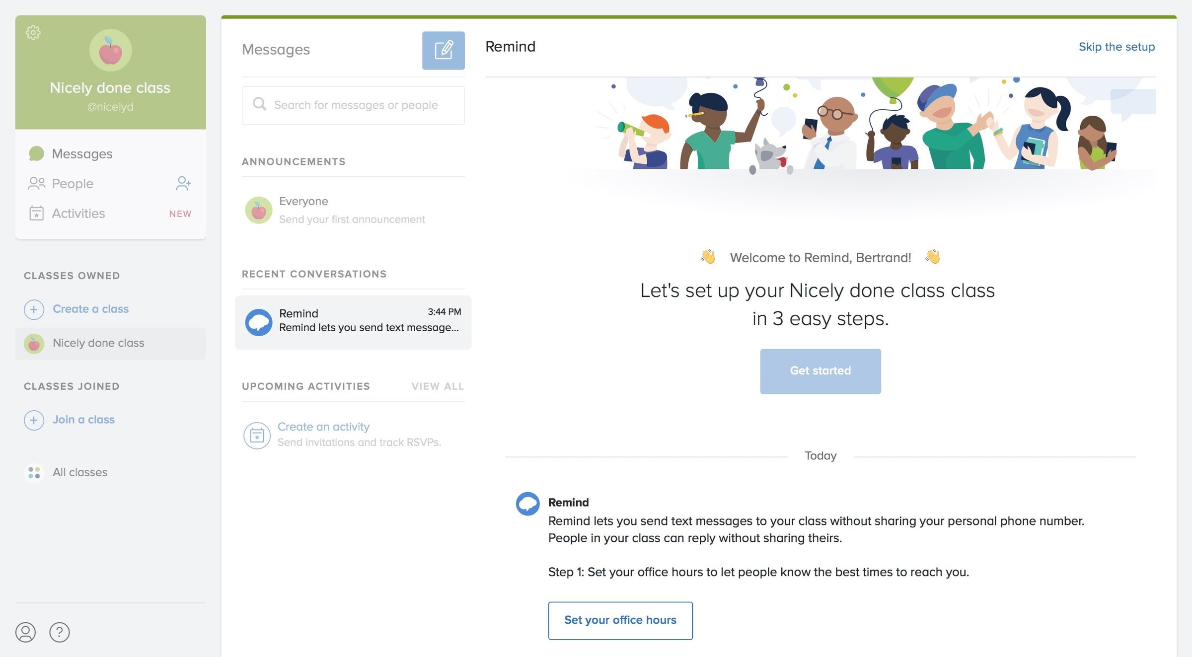 Remind - Onboarding screen