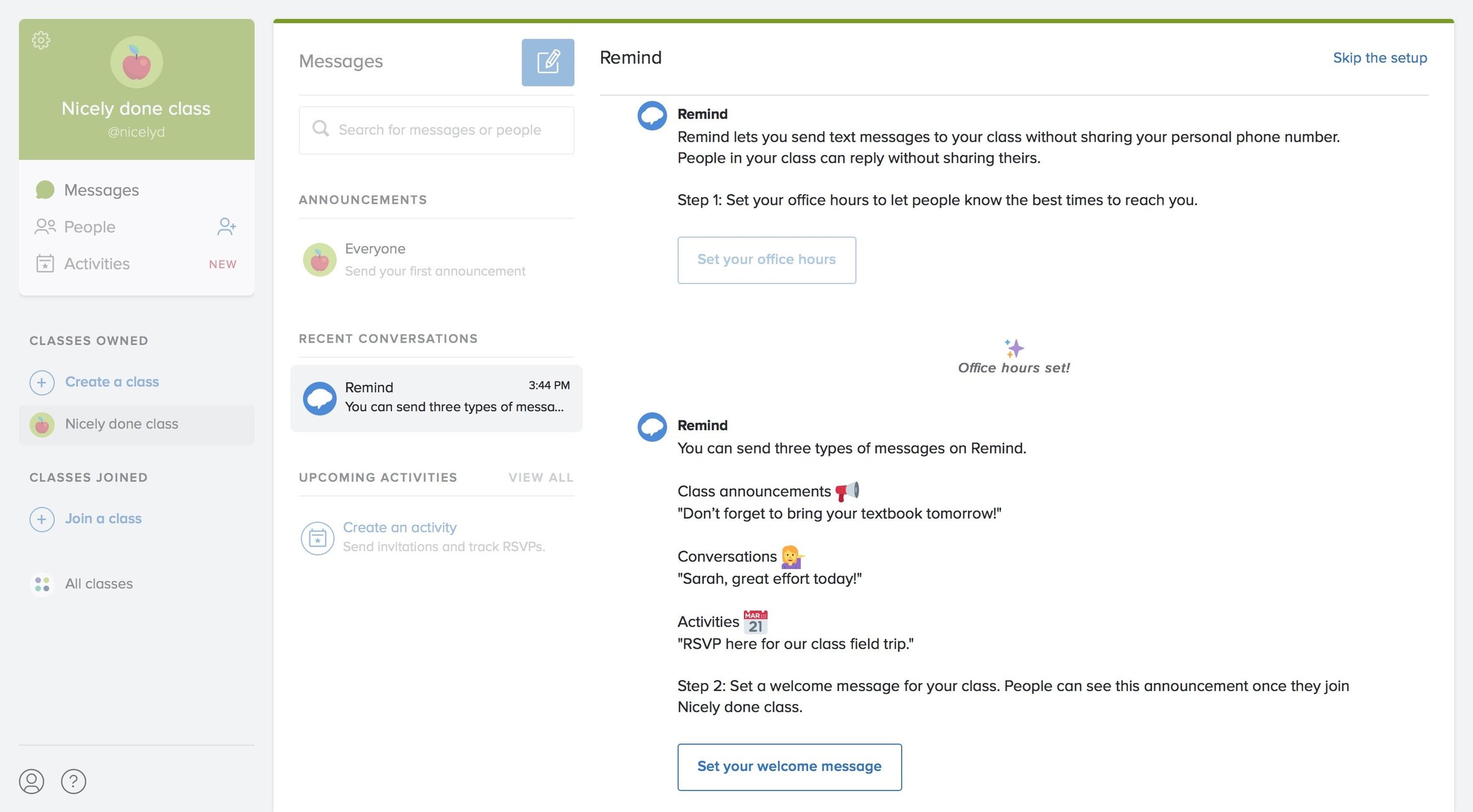 Remind - Onboarding screen