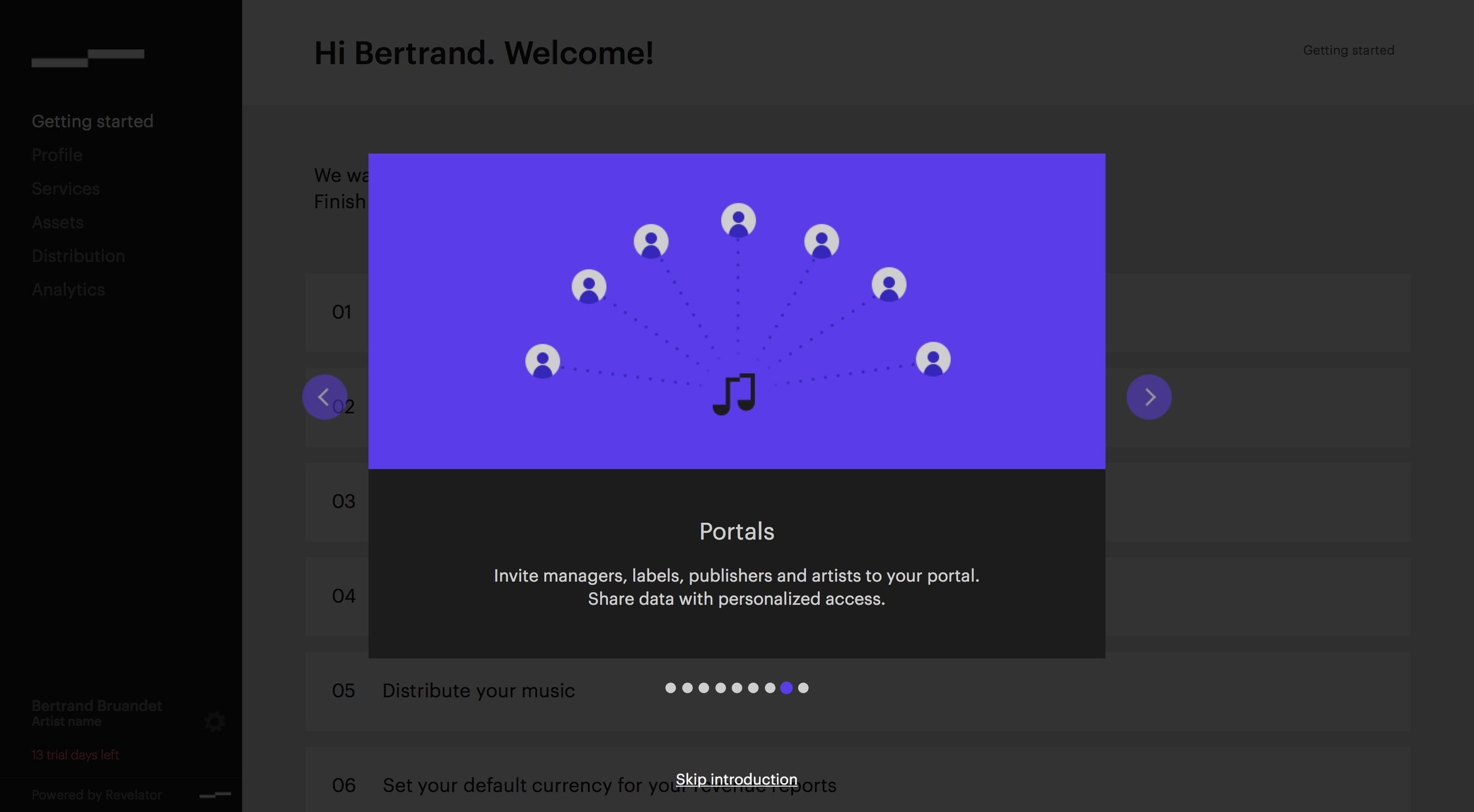 Onboarding from Revelator