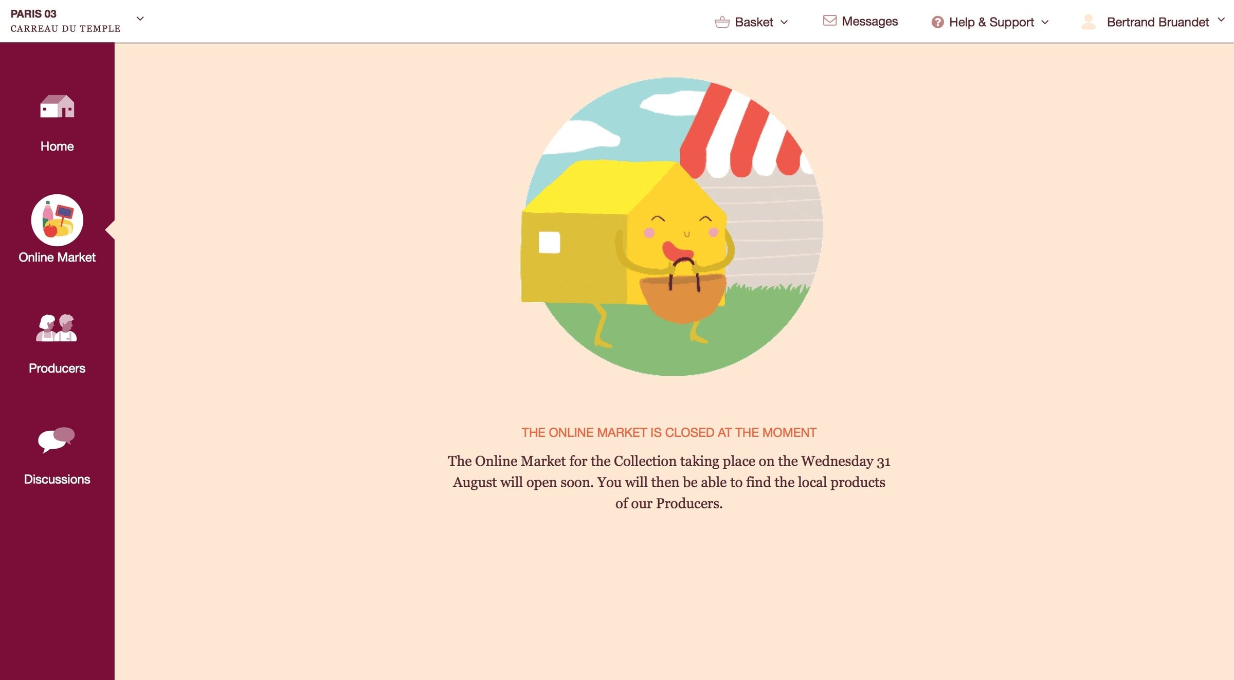 The food assembly - Closed market screen