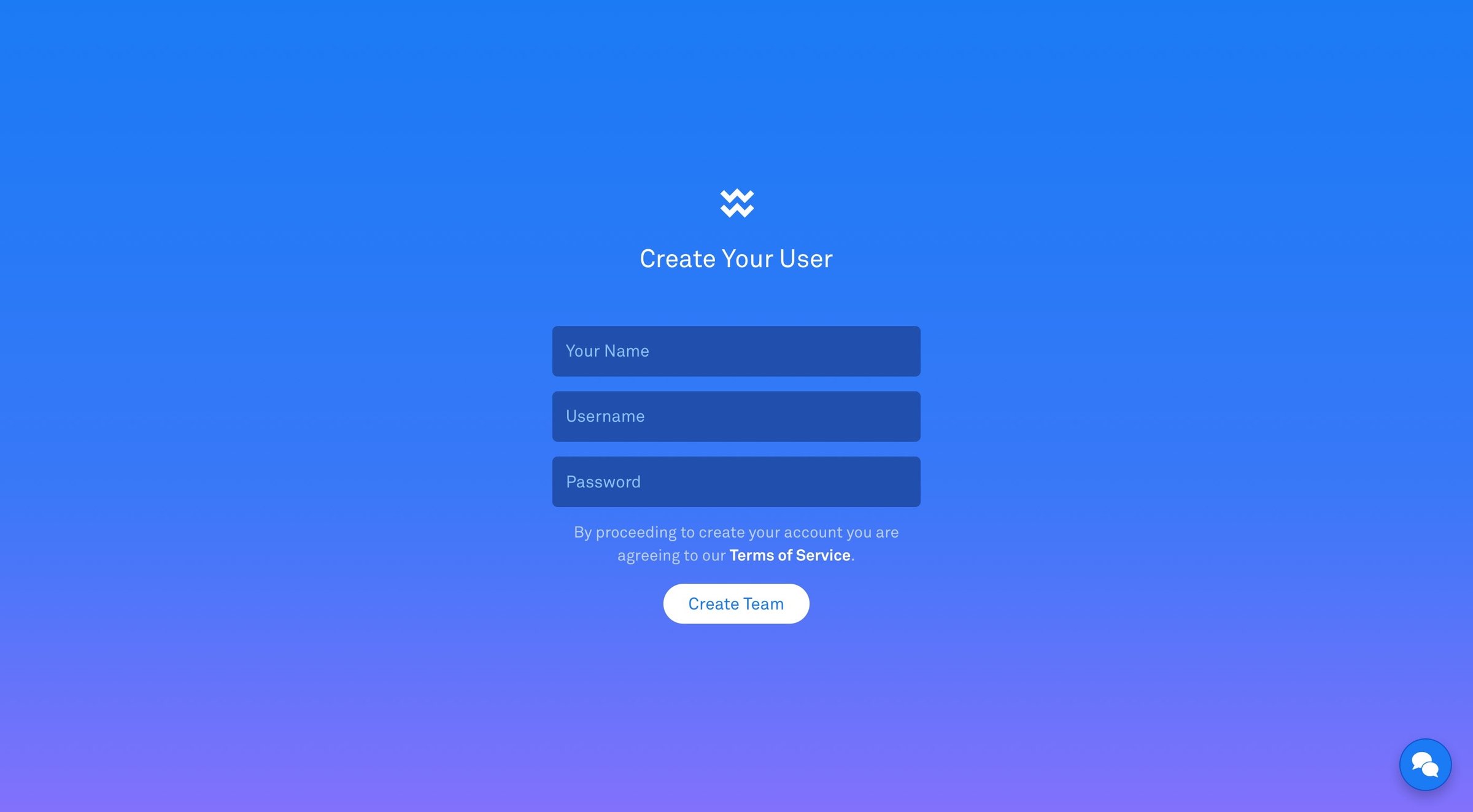 Wake - Sign up screen