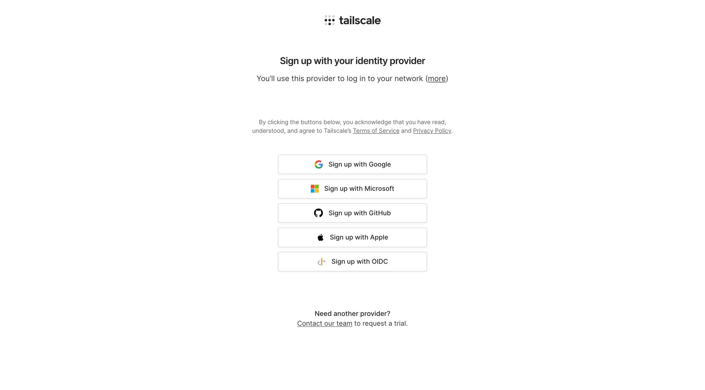 Tailscale screen