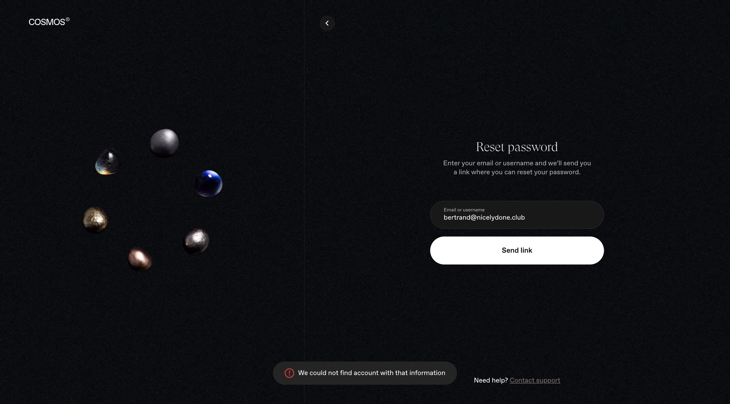 Cosmos screen