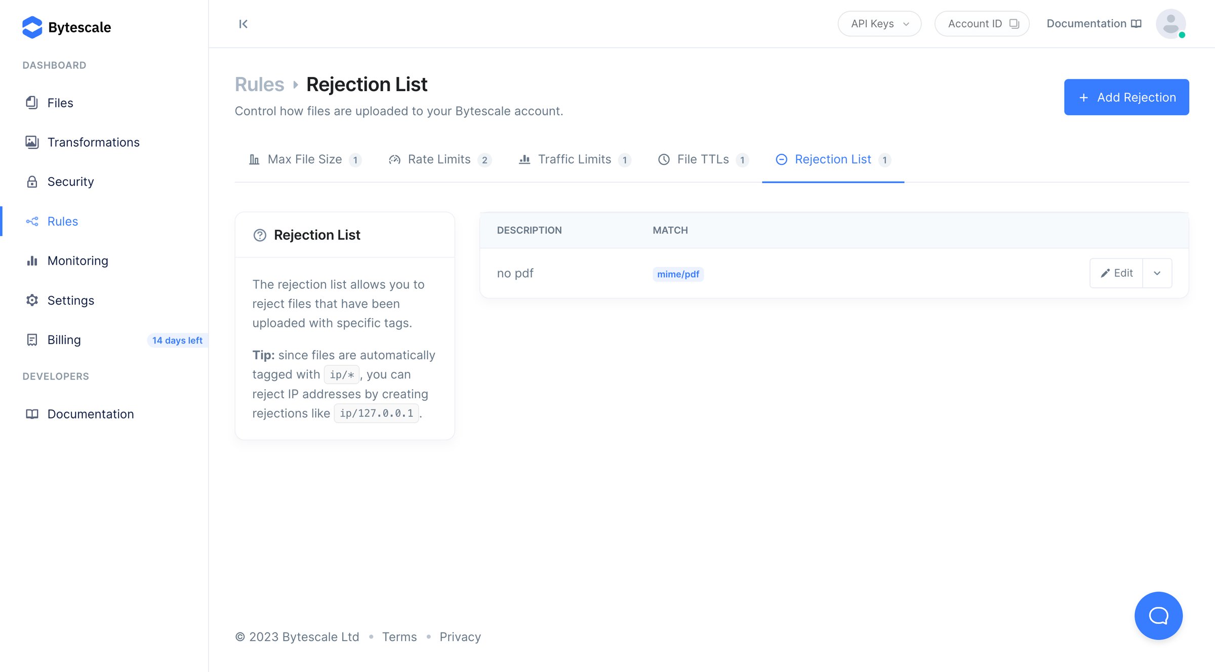 Bytescale - Rules | Bytescale screen