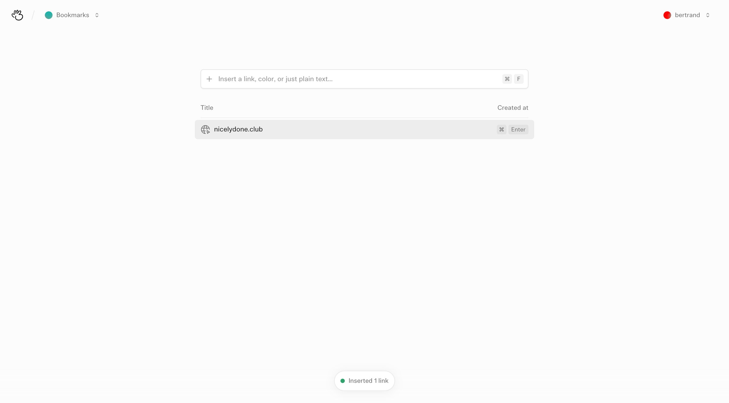 (Basic) Bookmarks - Bookmarks – Basic Bookmarks screen