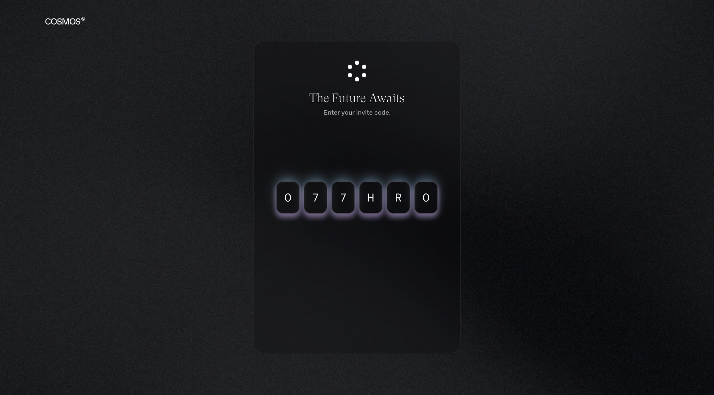 Cosmos - Cosmos - Onboarding screen