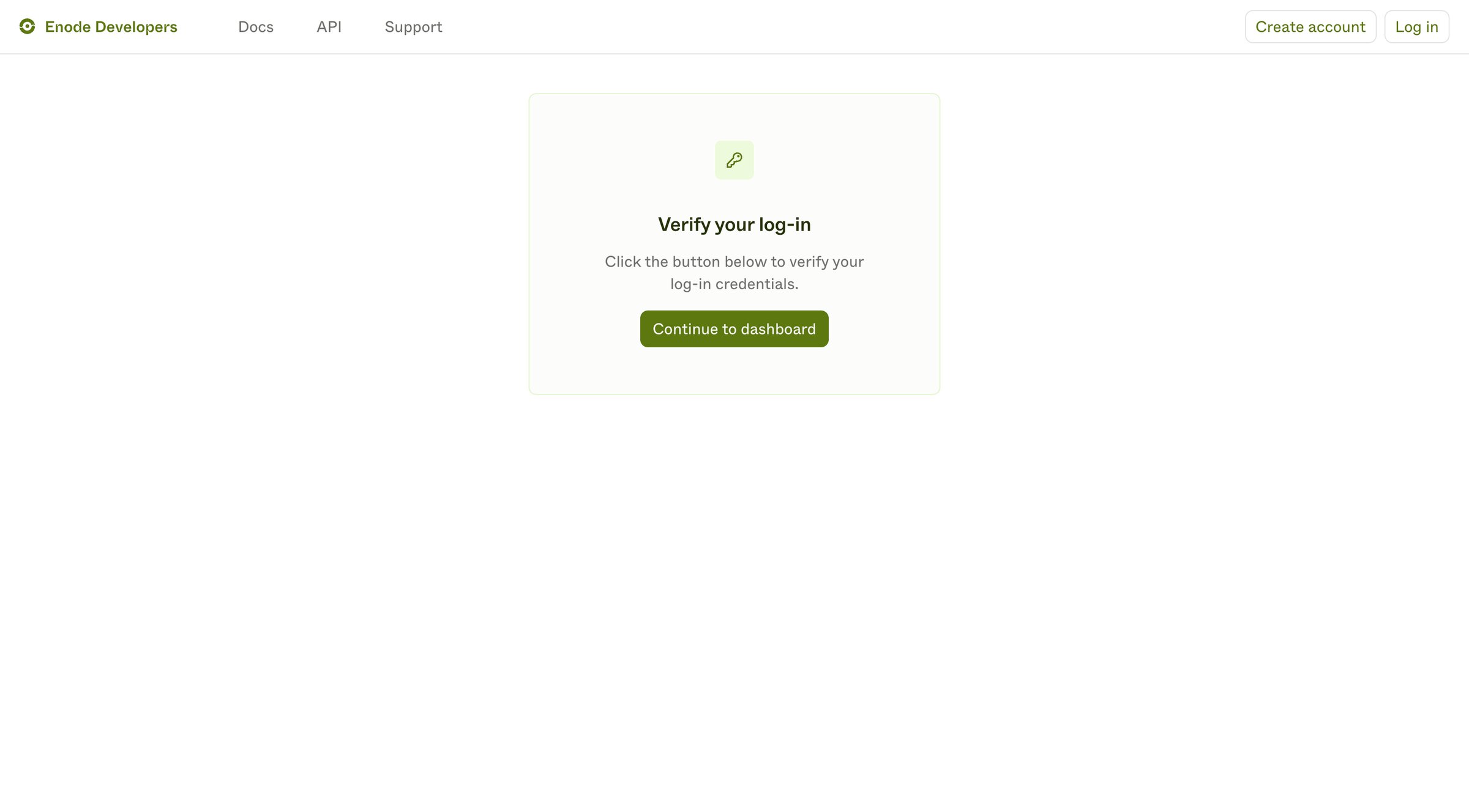 Enode - Enode Developers screen
