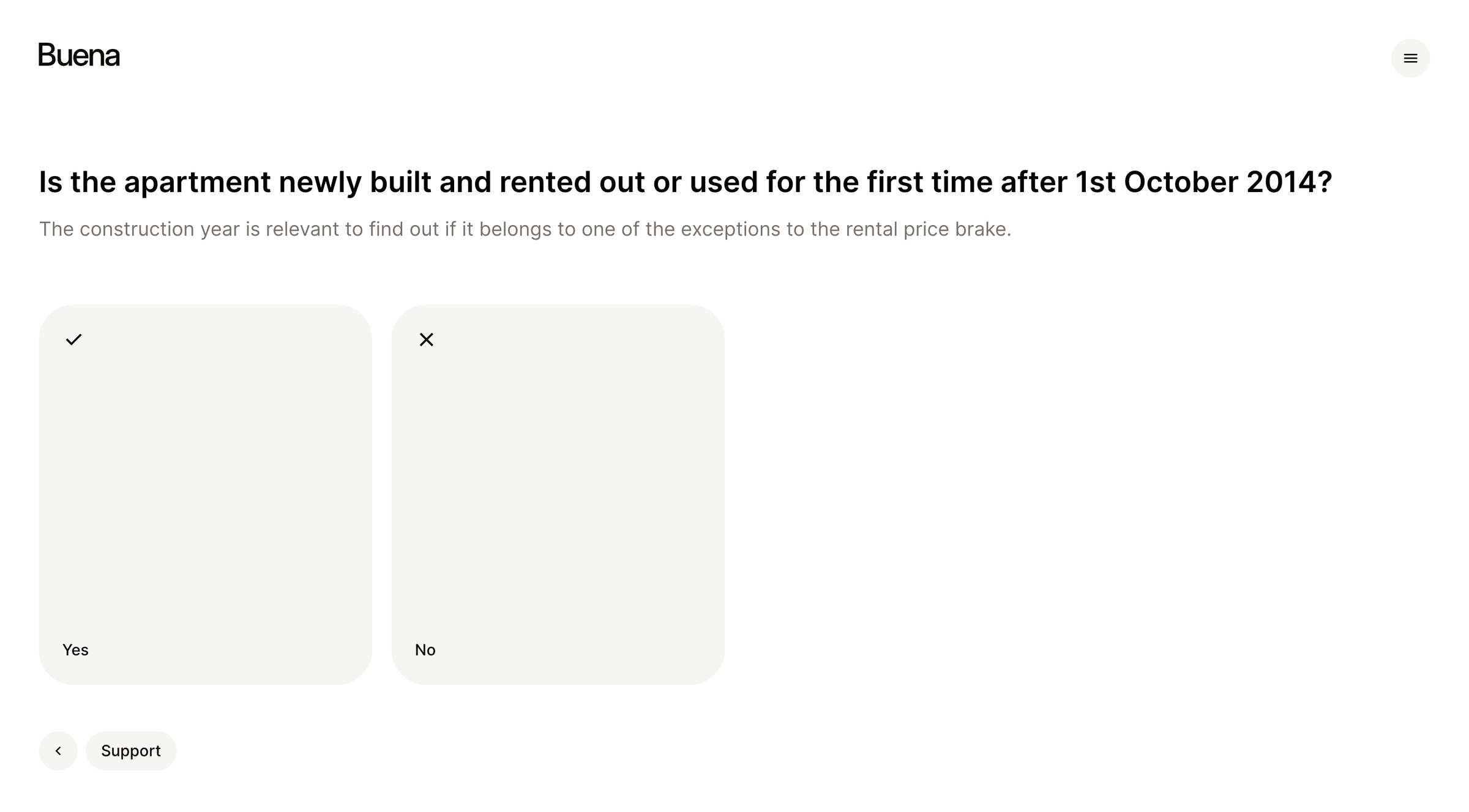Buena - Inquiry Is the apartment newly built screen