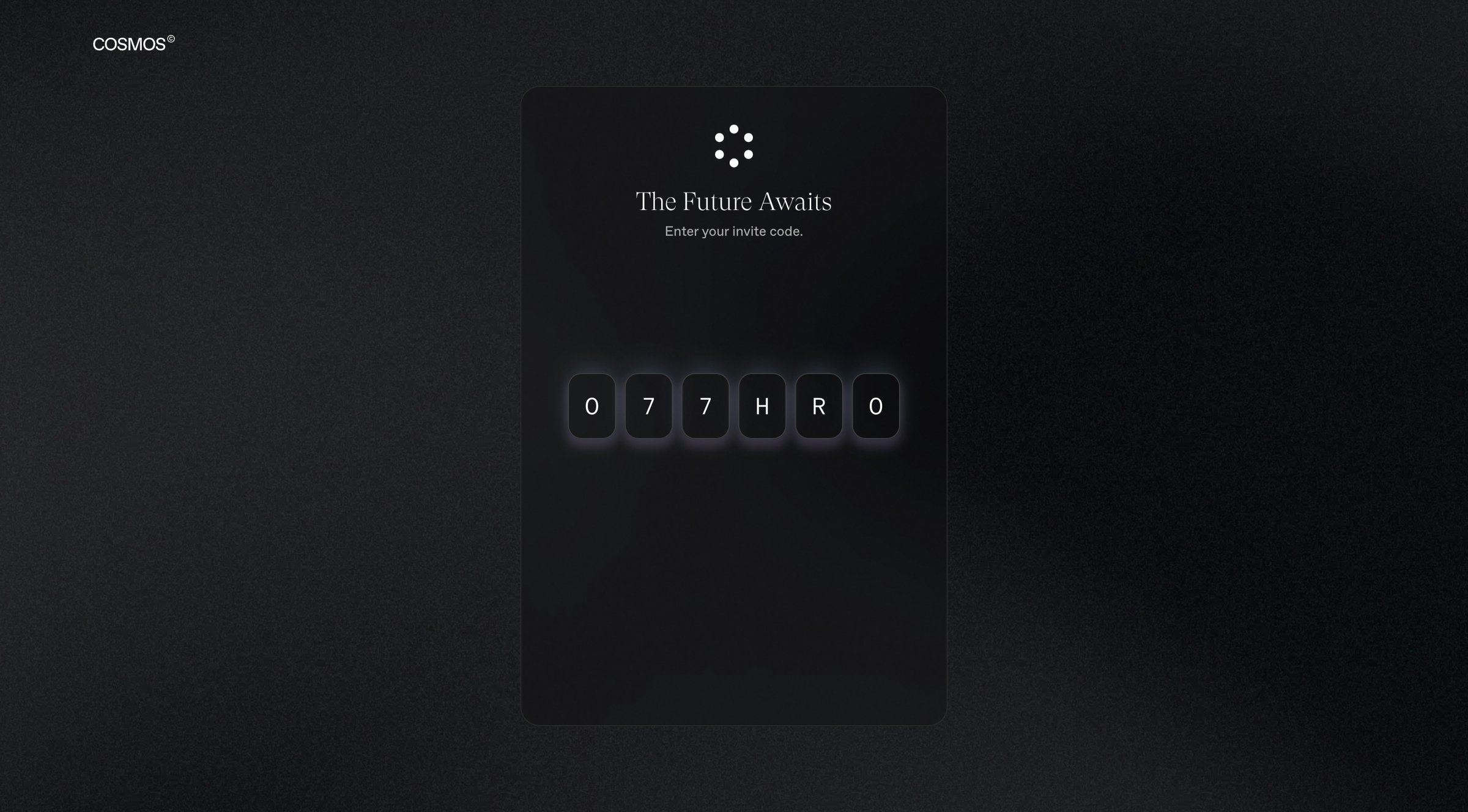 Cosmos - Cosmos - Onboarding screen
