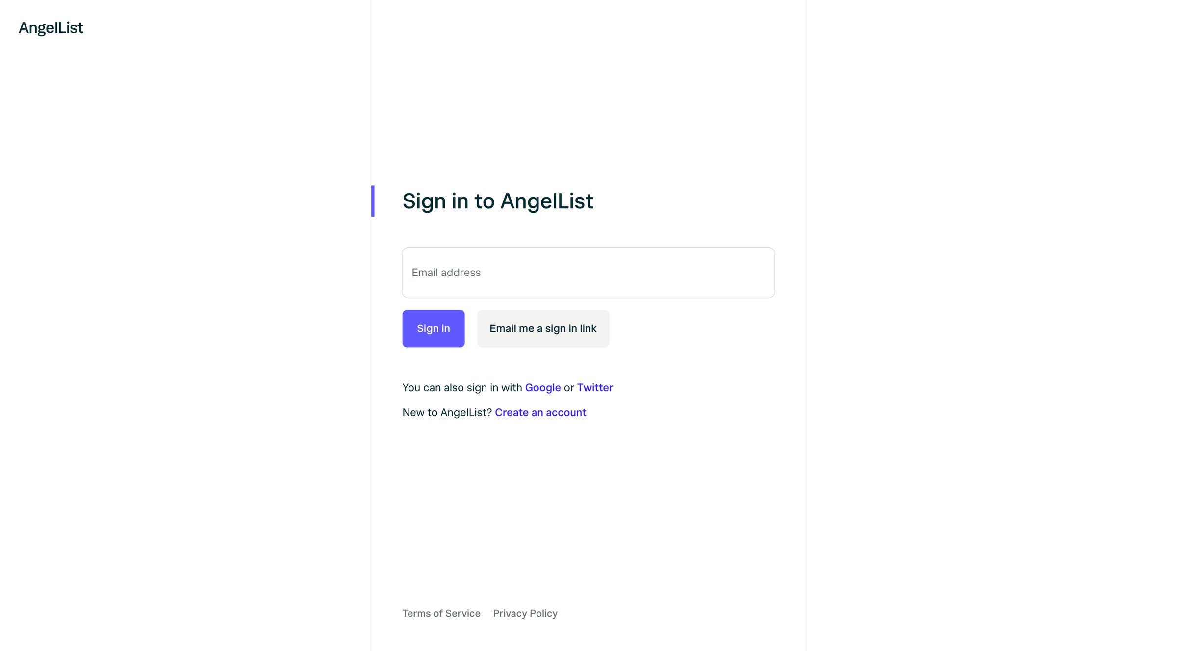 Angellist - AngelList screen