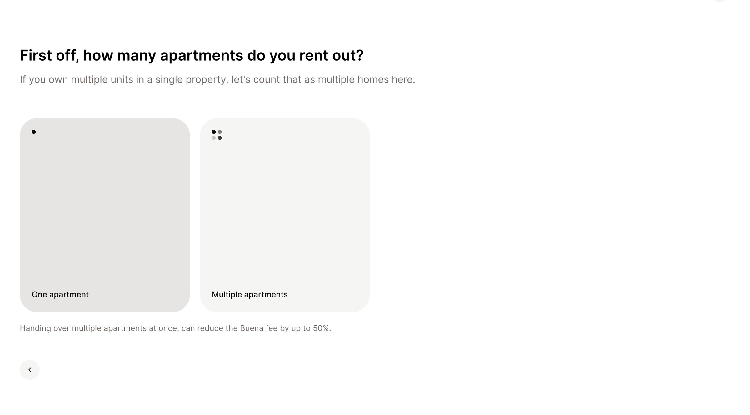 Buena - First off, how many apartments do you rent out screen