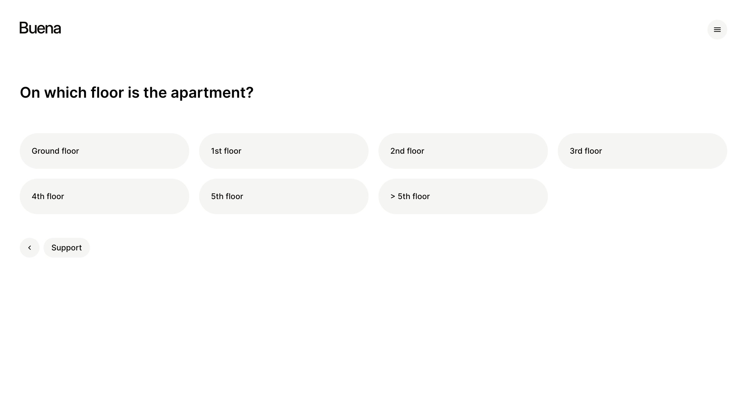 Buena - Inquiry On which floor is the apartment screen