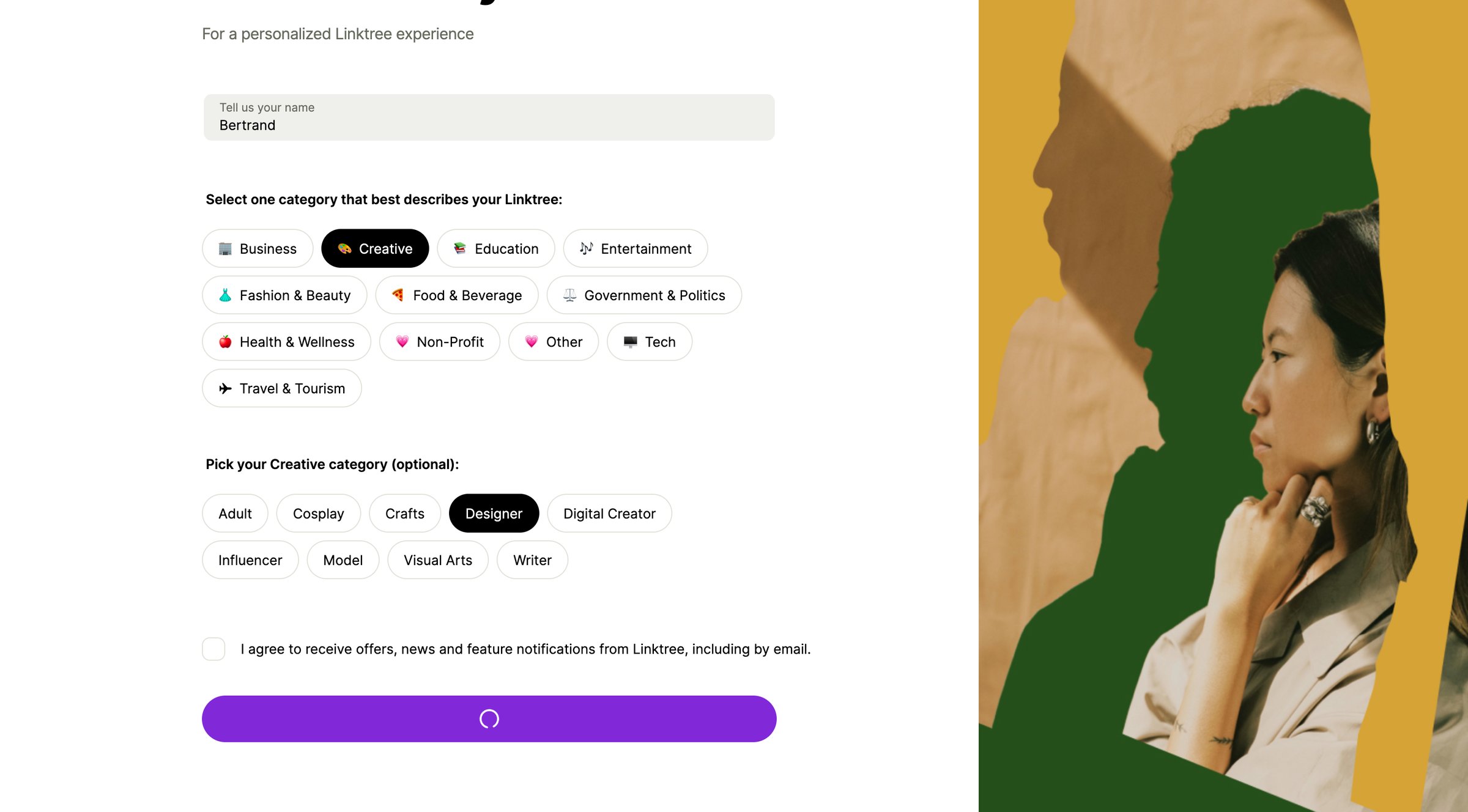 Linktree - Linktree | Create an account for free screen