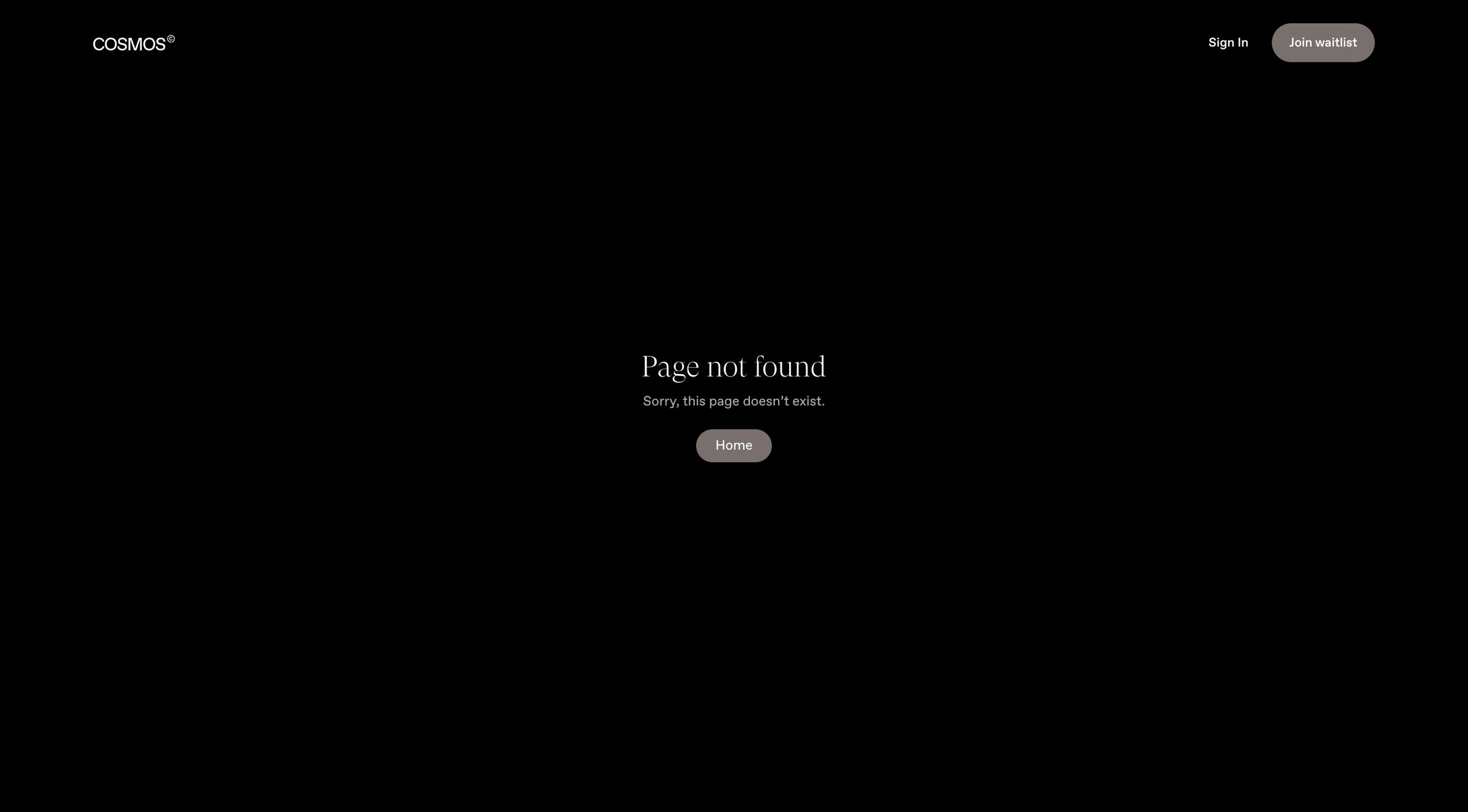 Cosmos - Page not found | Cosmos screen