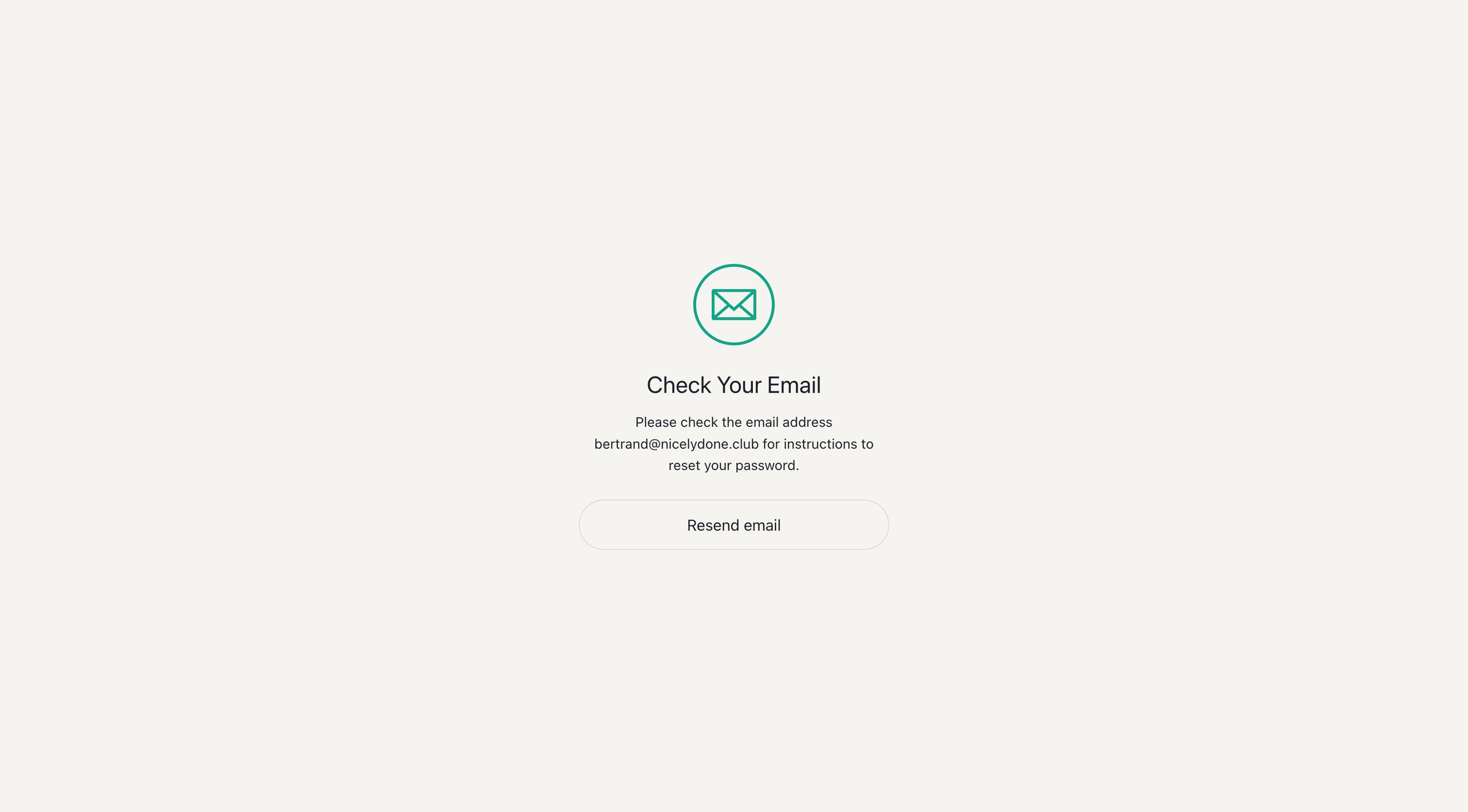 Strut - Check your email | Strut screen