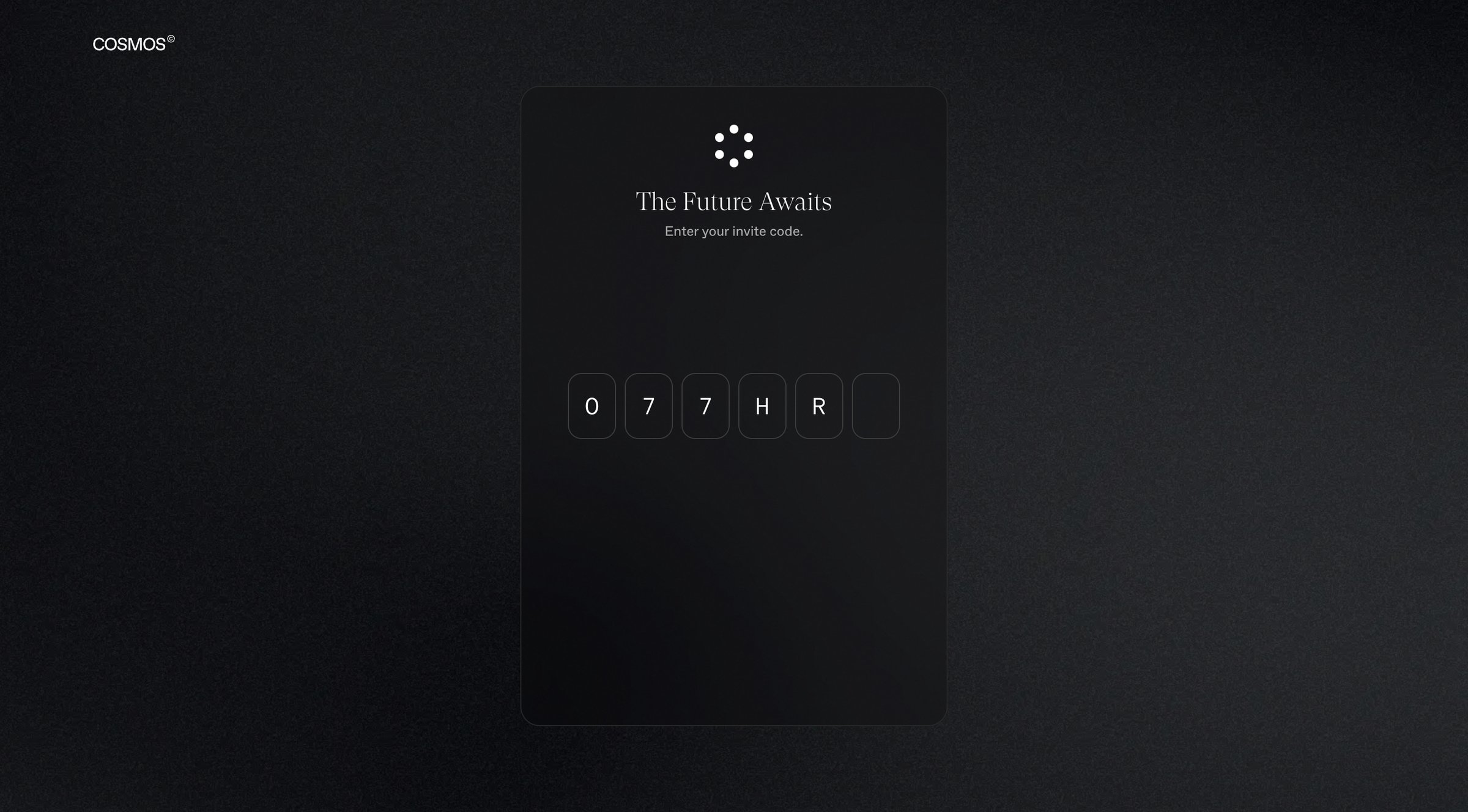 Cosmos - Cosmos - Onboarding screen