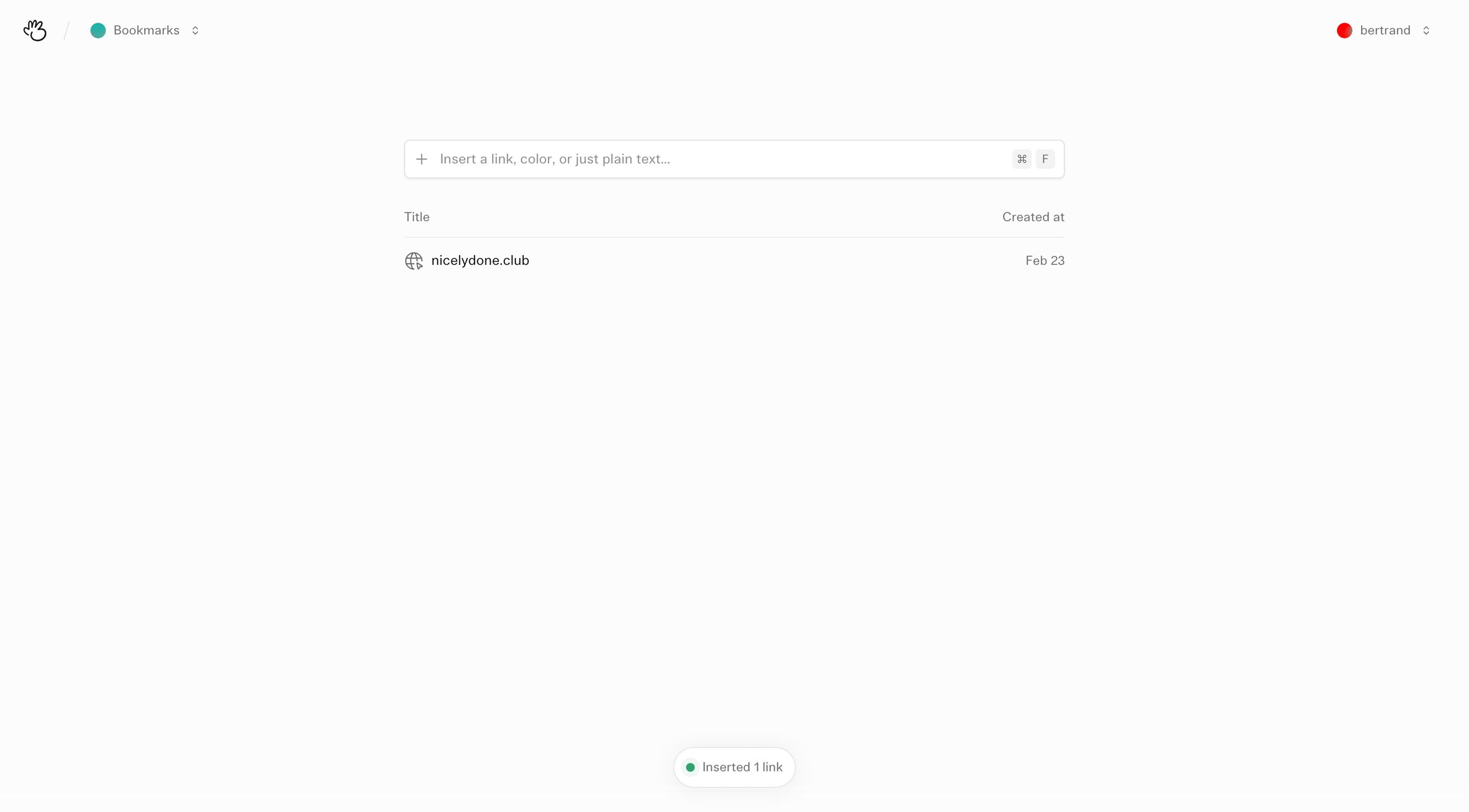 (Basic) Bookmarks - Bookmarks – Basic Bookmarks screen
