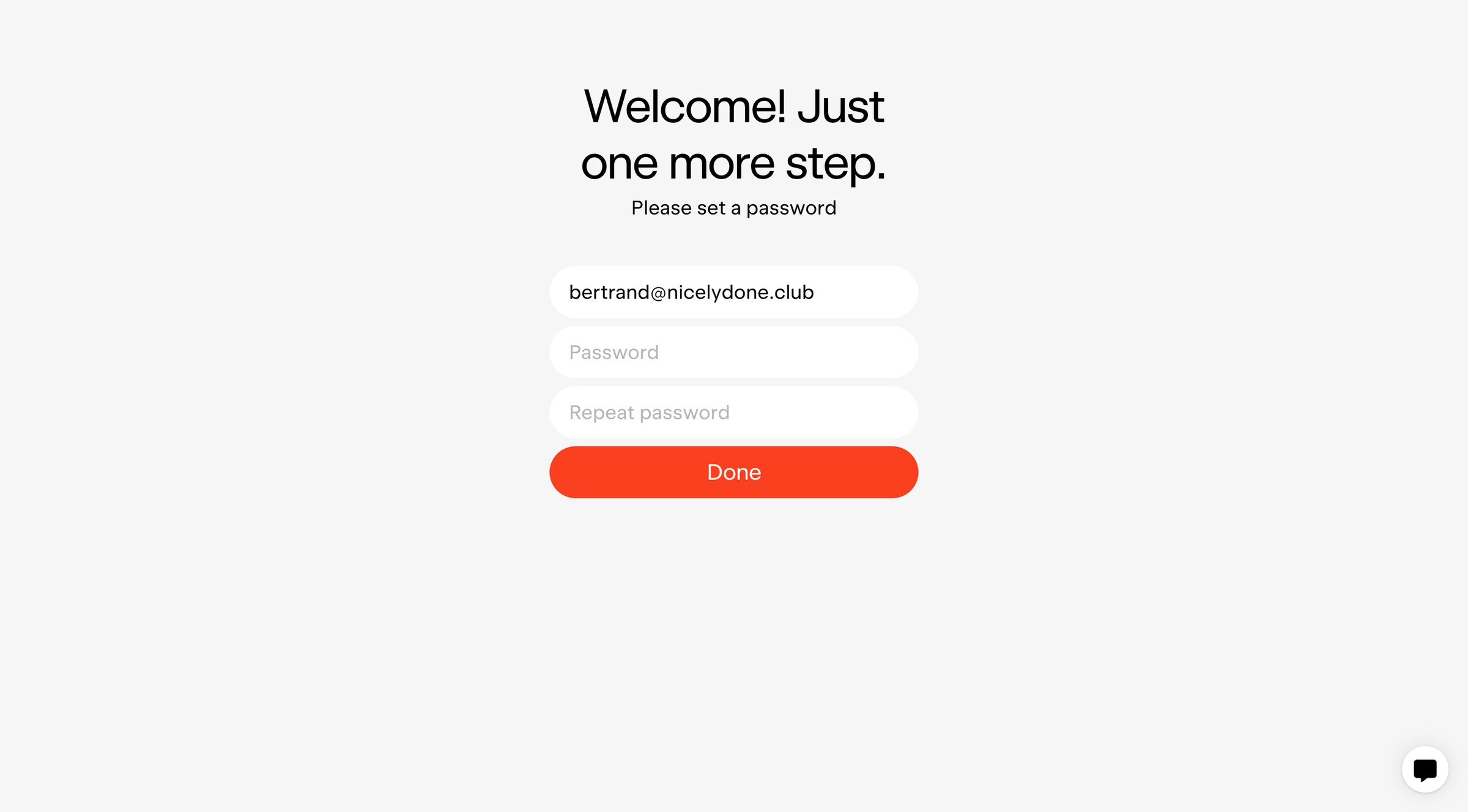 Exactly - Set password - Exactly.ai screen