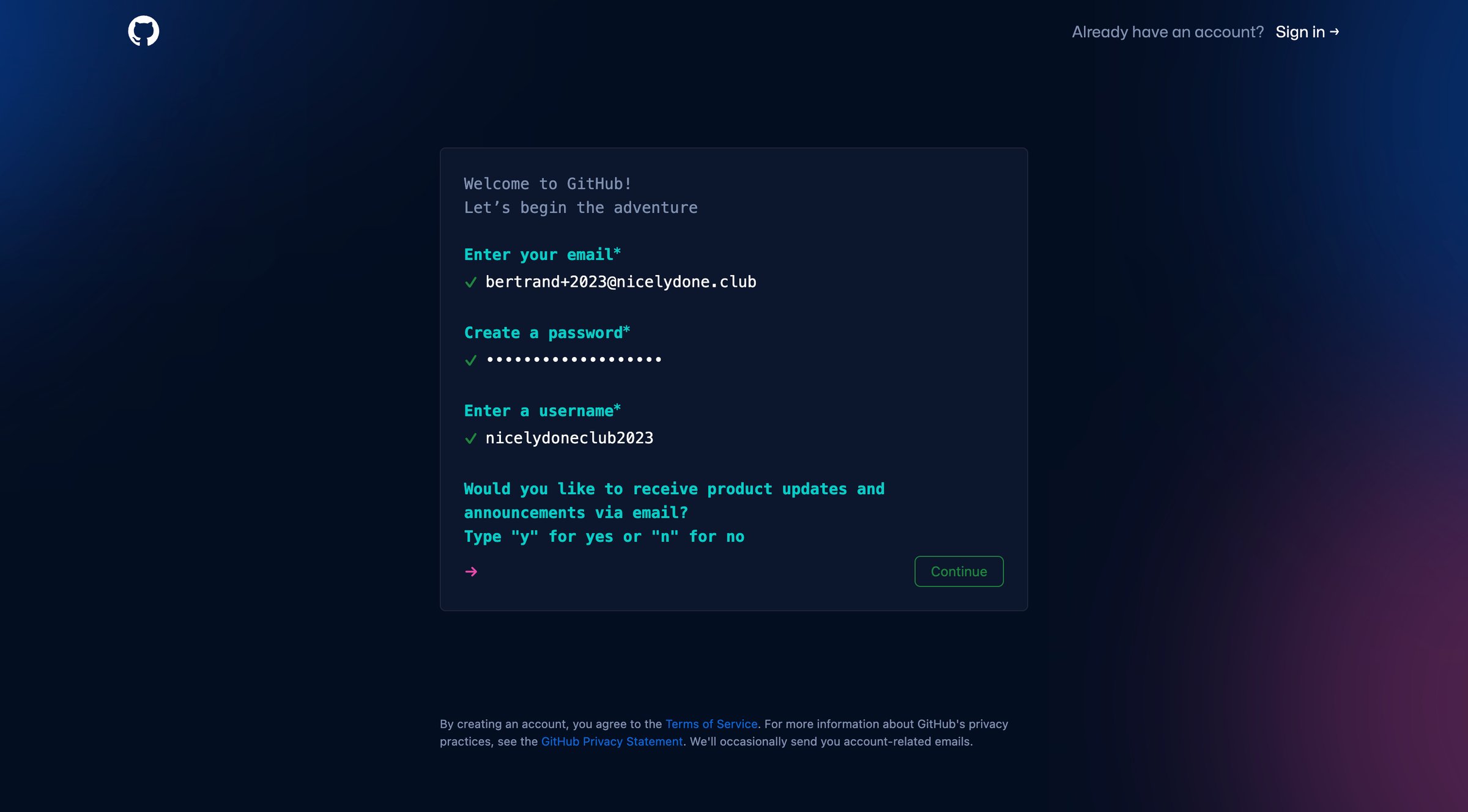 Github - Join GitHub · GitHub screen