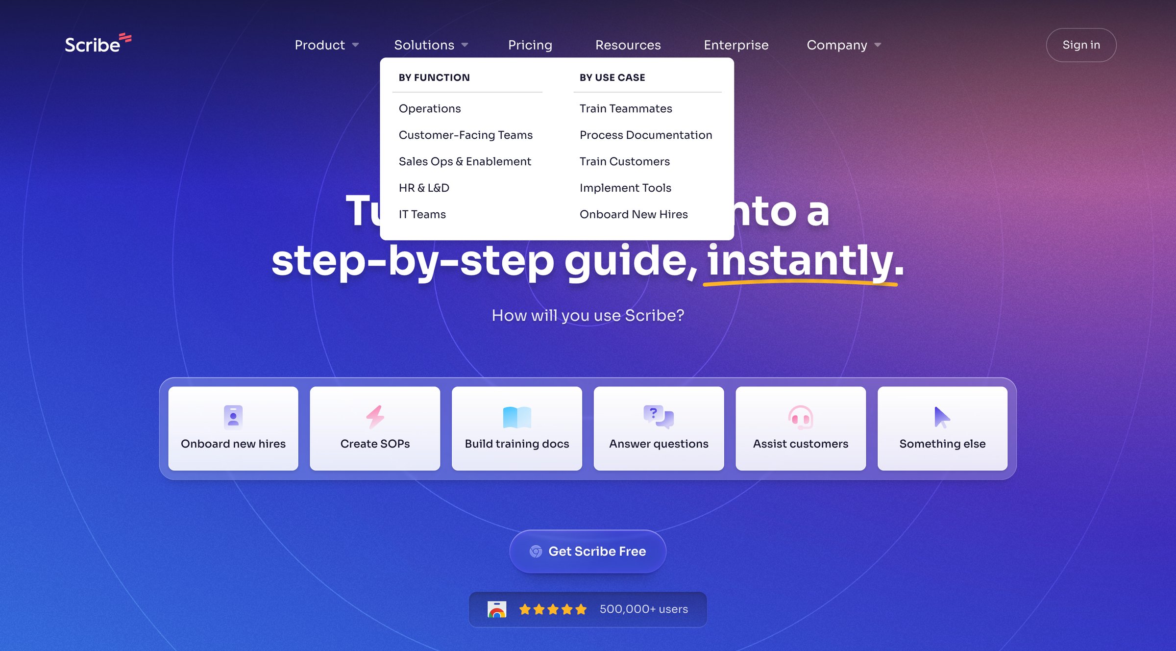 Scribe - Scribe | Visual step-by-step guides screen