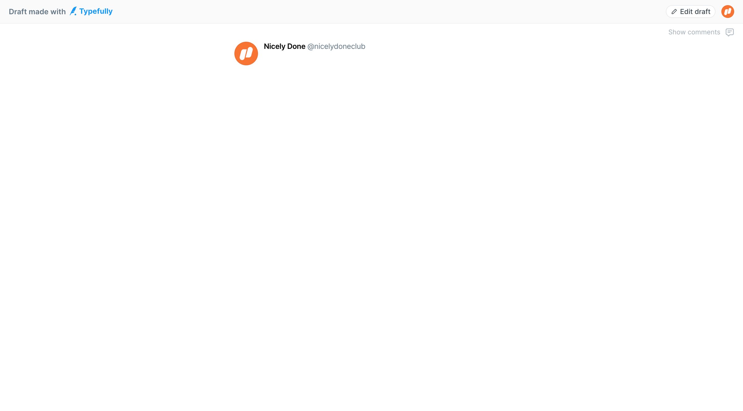 Typefully - Draft by Nicely Done | Typefully screen