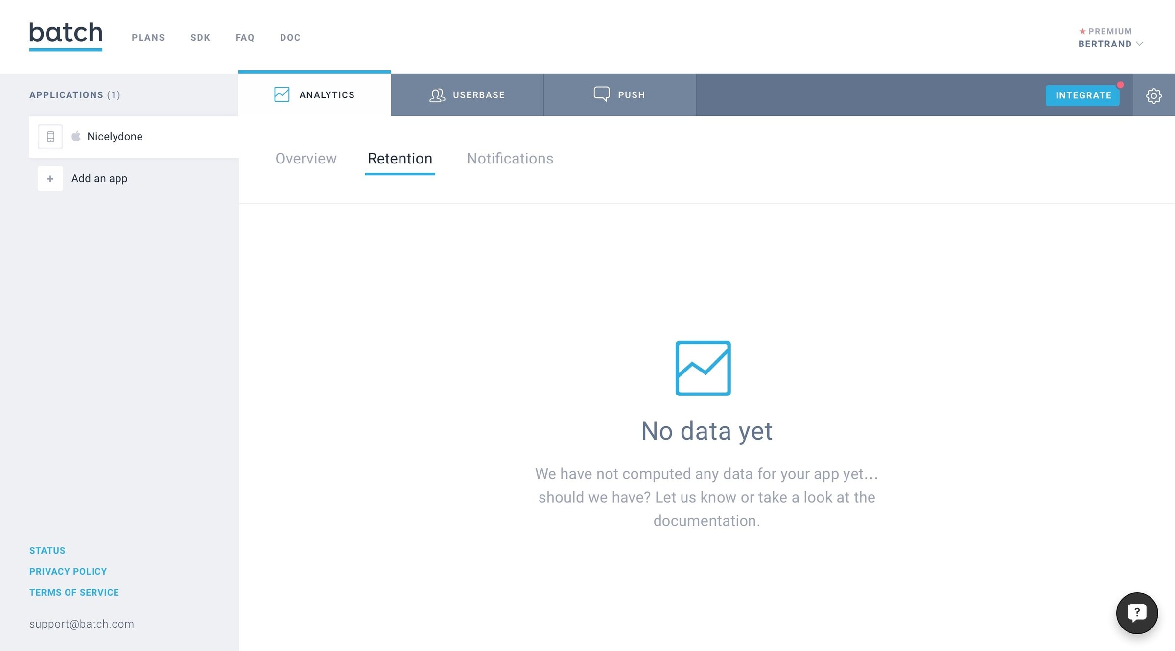 Batch - Empty state screen