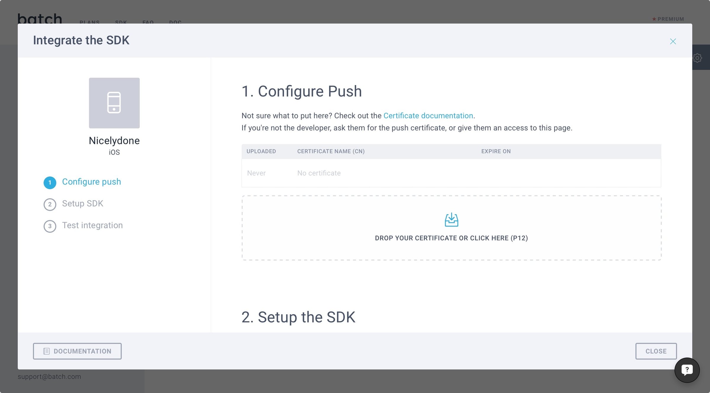 Batch - Popover screen