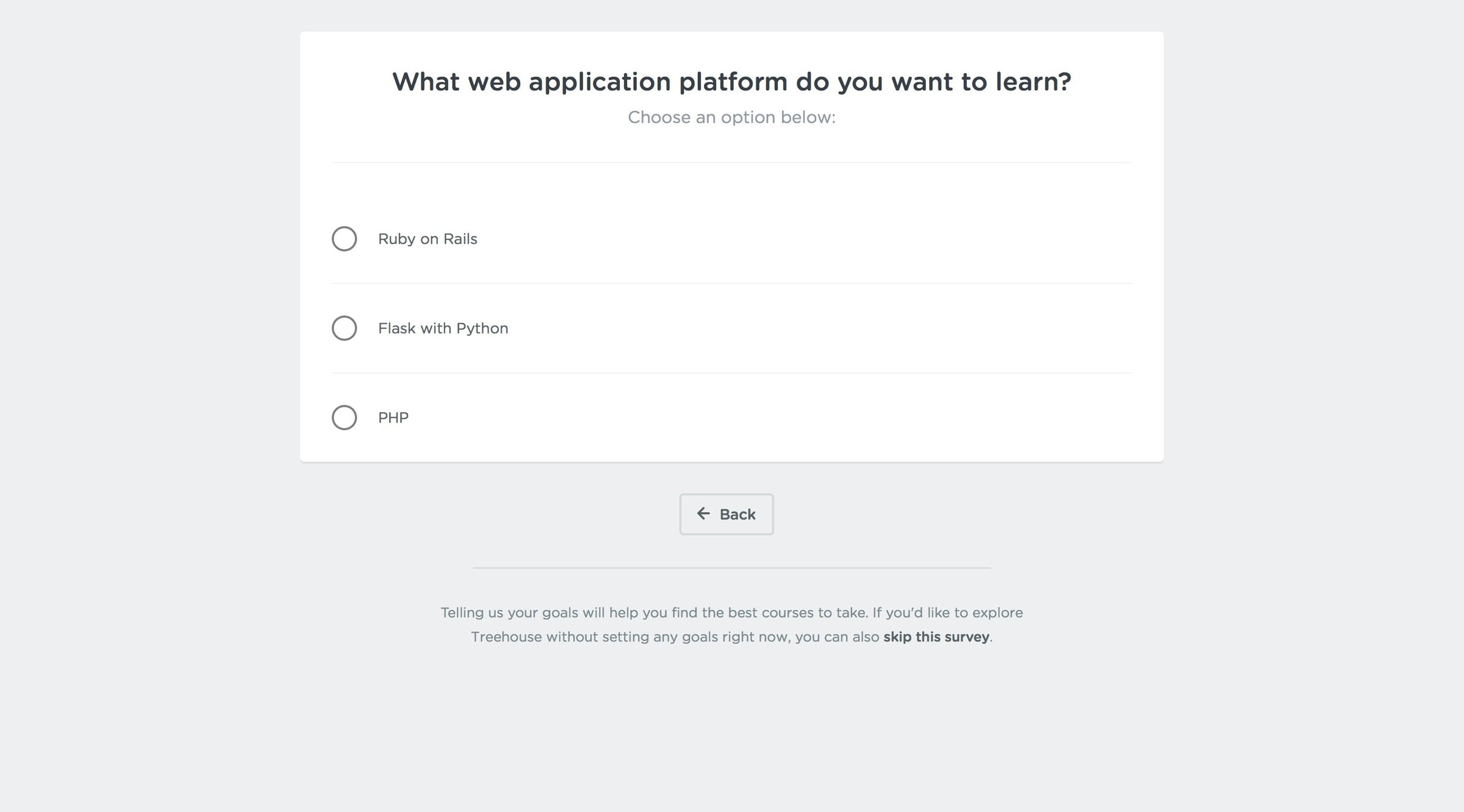 Treehouse - Onboarding screen