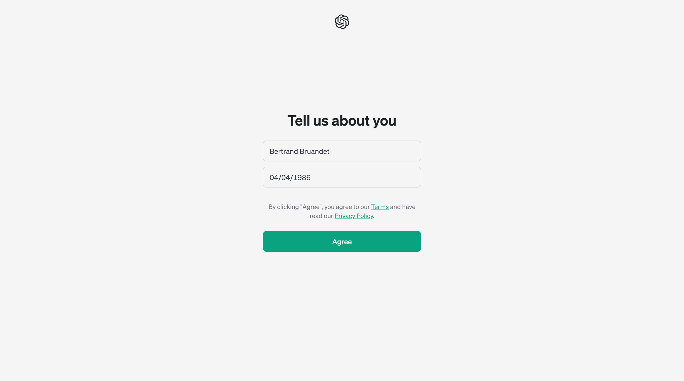 ChatGPT - OpenAI Platform screen