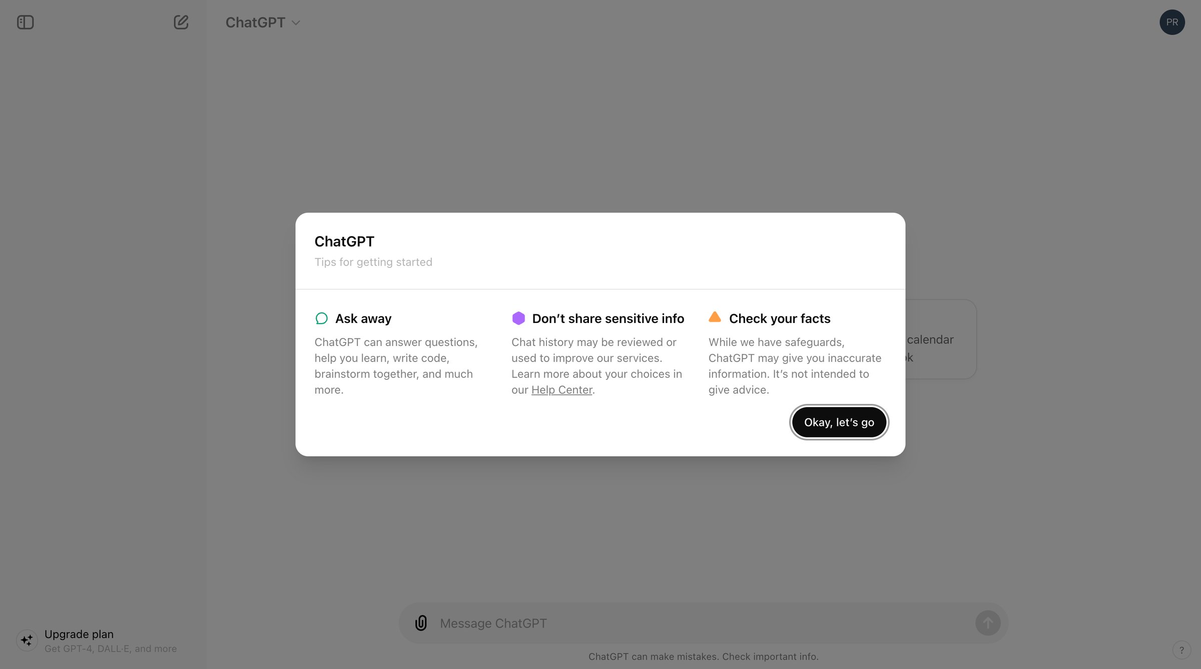 ChatGPT screen