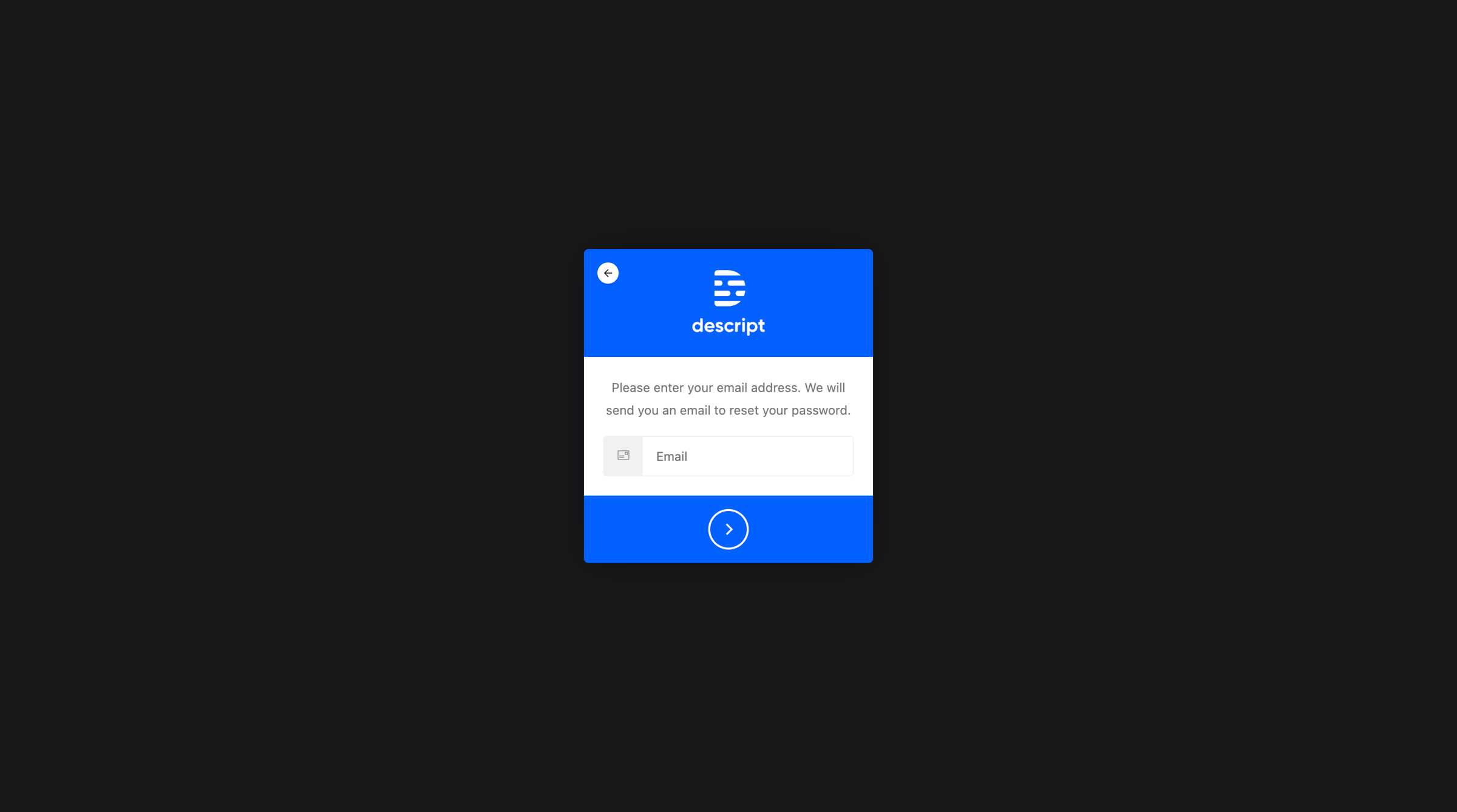 Descript screen
