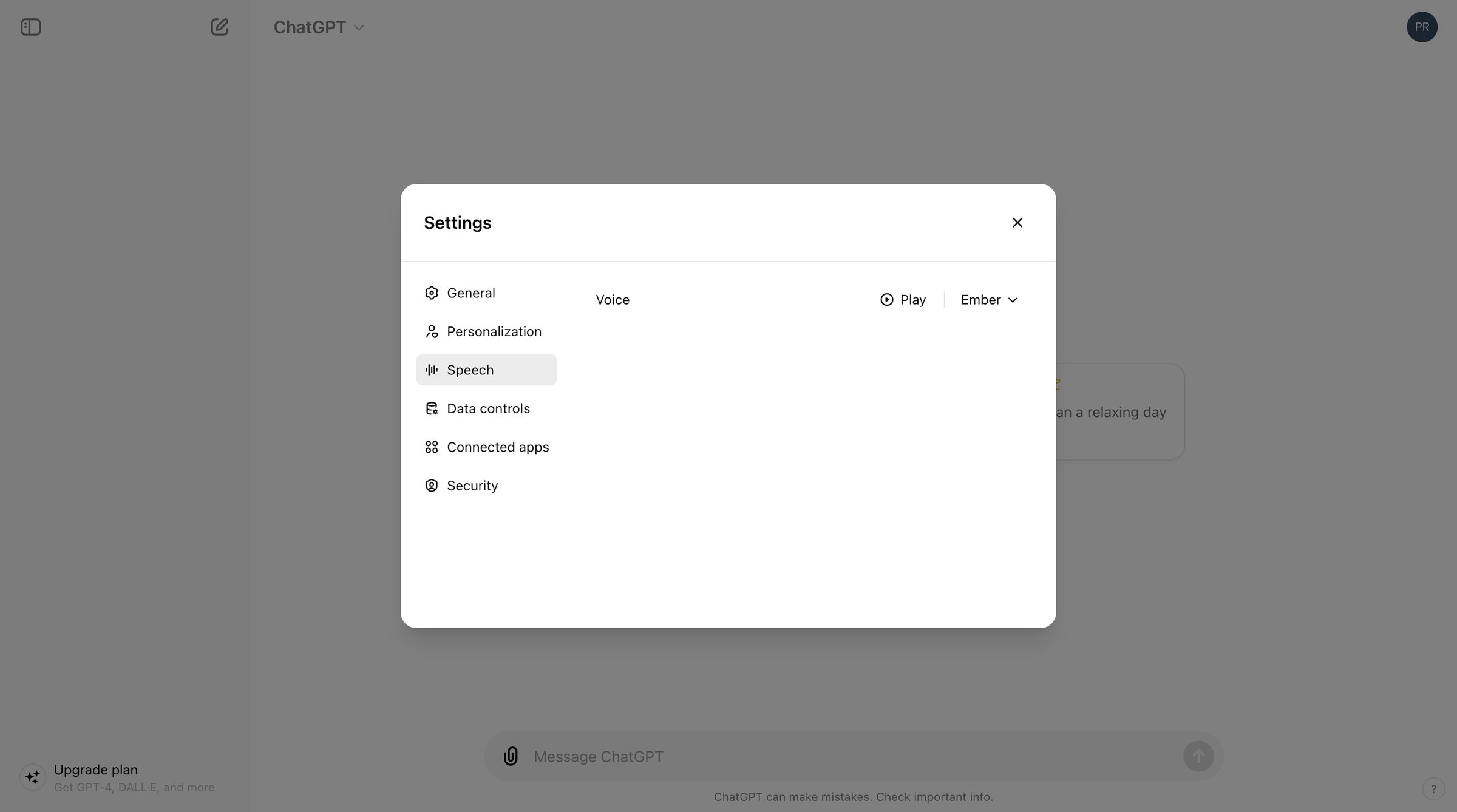 ChatGPT screen