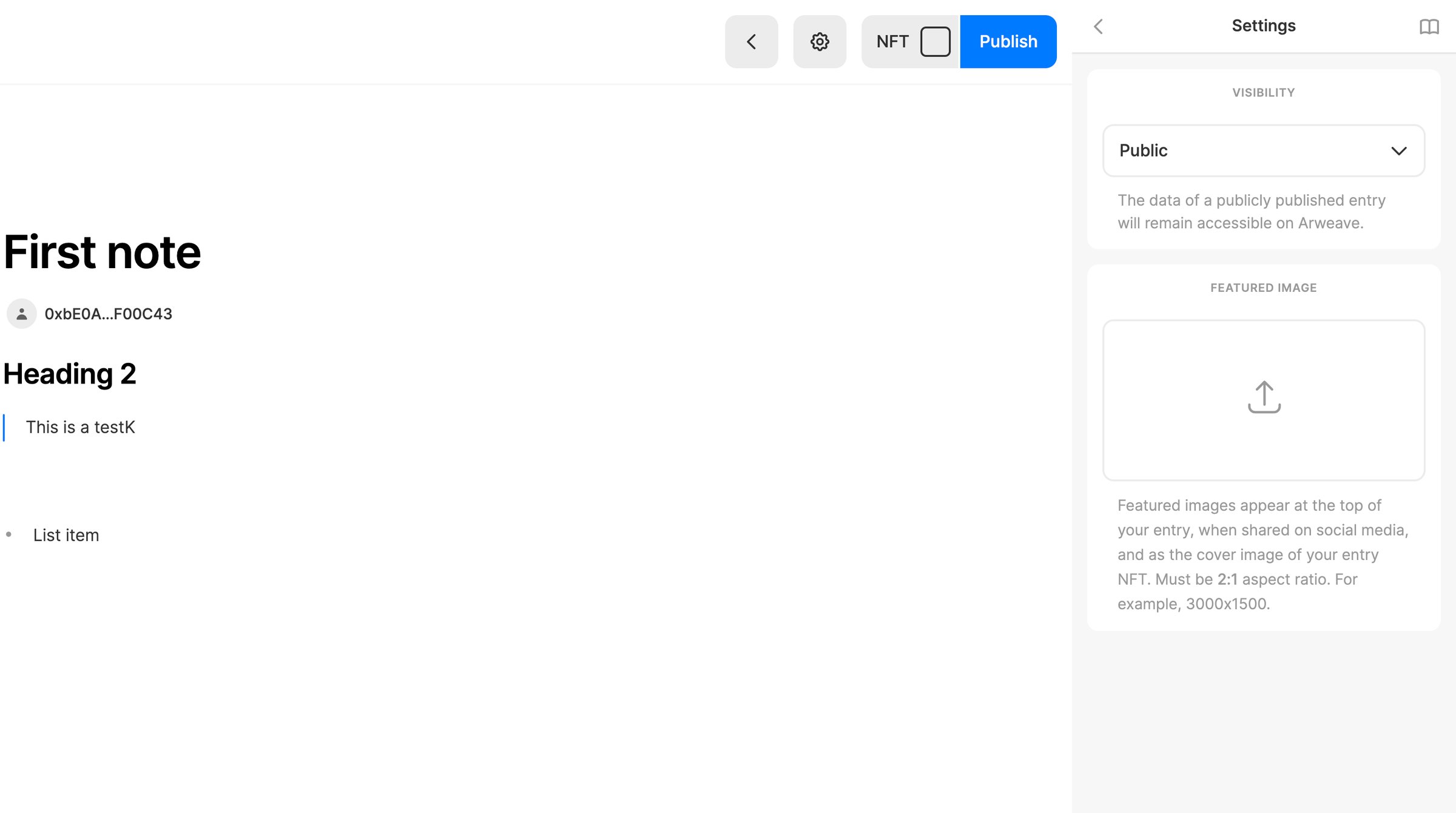 Mirror - Write – Dashboard – Mirror screen