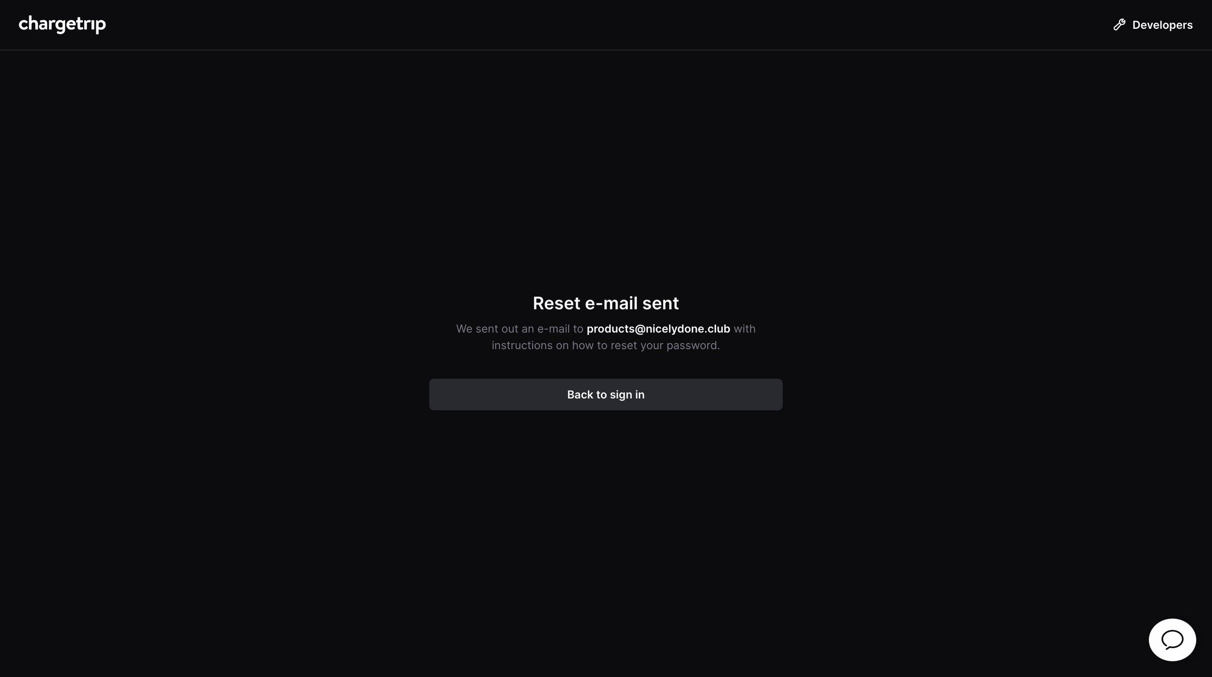Chargetrip - Chargetrip - Forgot Password screen