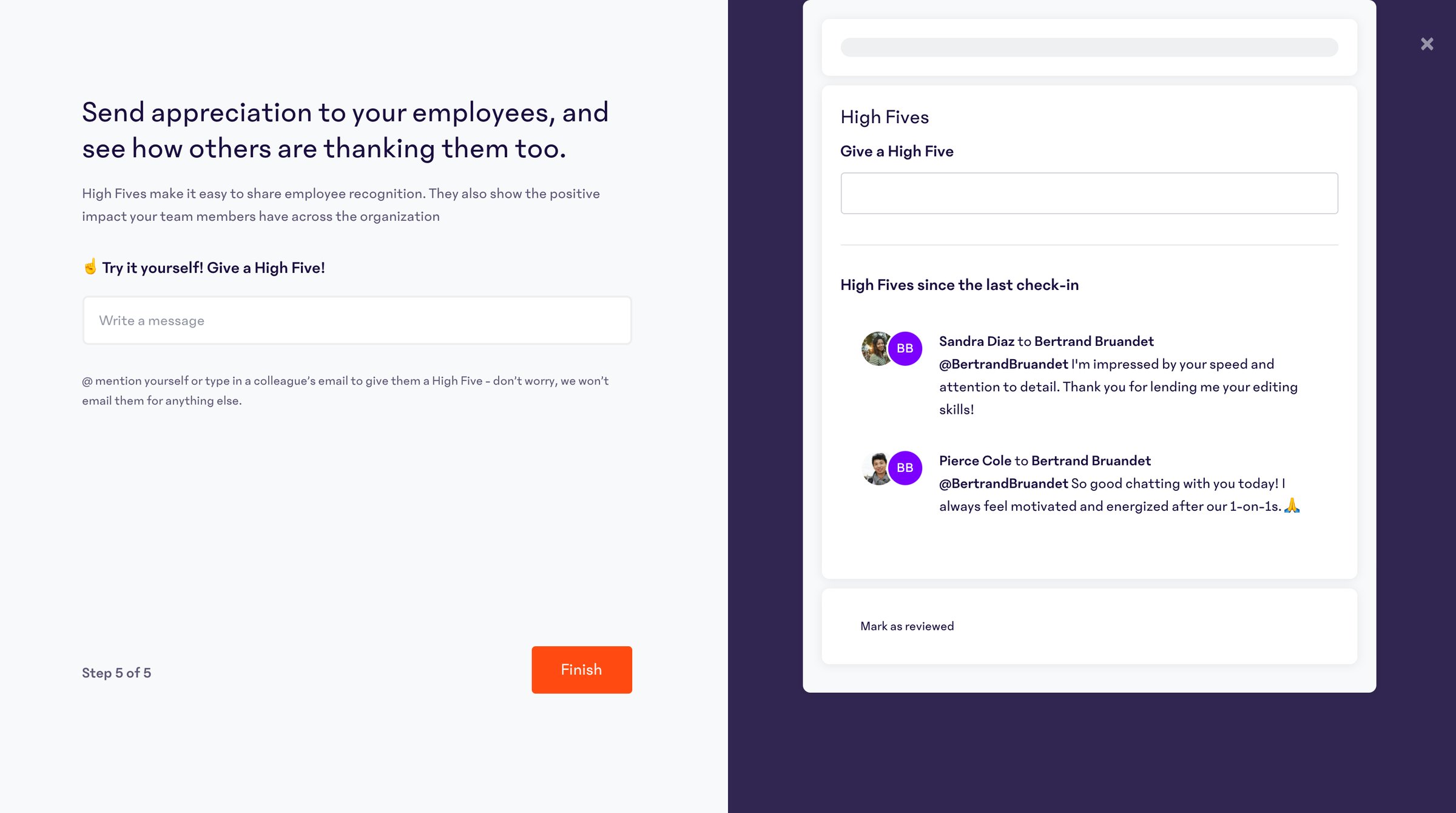 15Five - Onboarding · 15Five screen