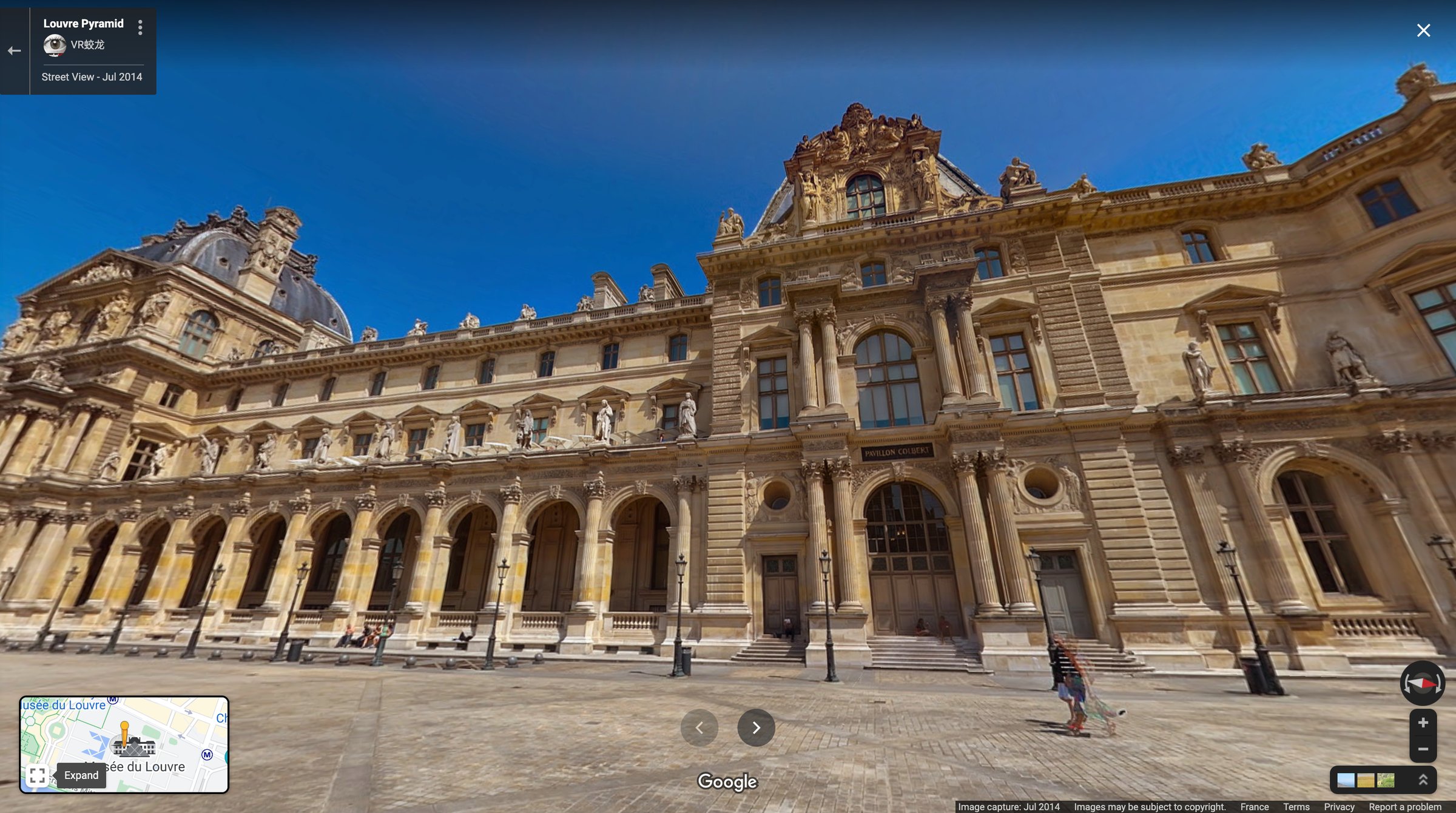 Google maps - Louvre Pyramid - Google Maps screen
