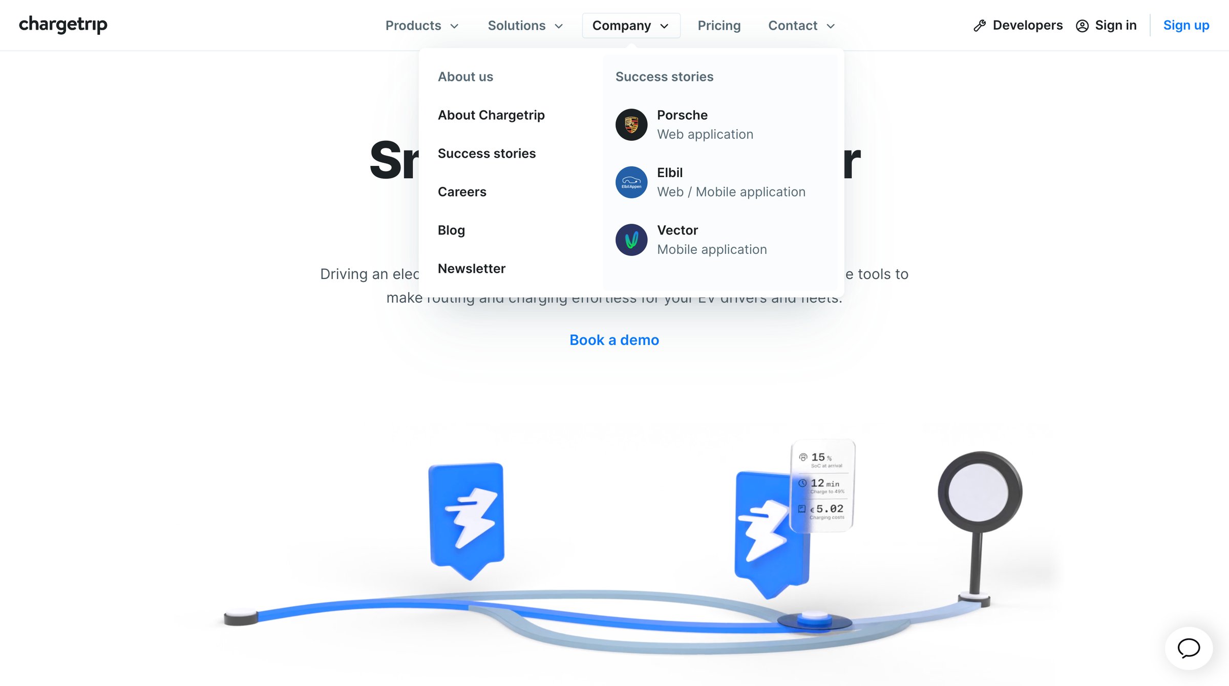 Chargetrip - Home | Chargetrip screen