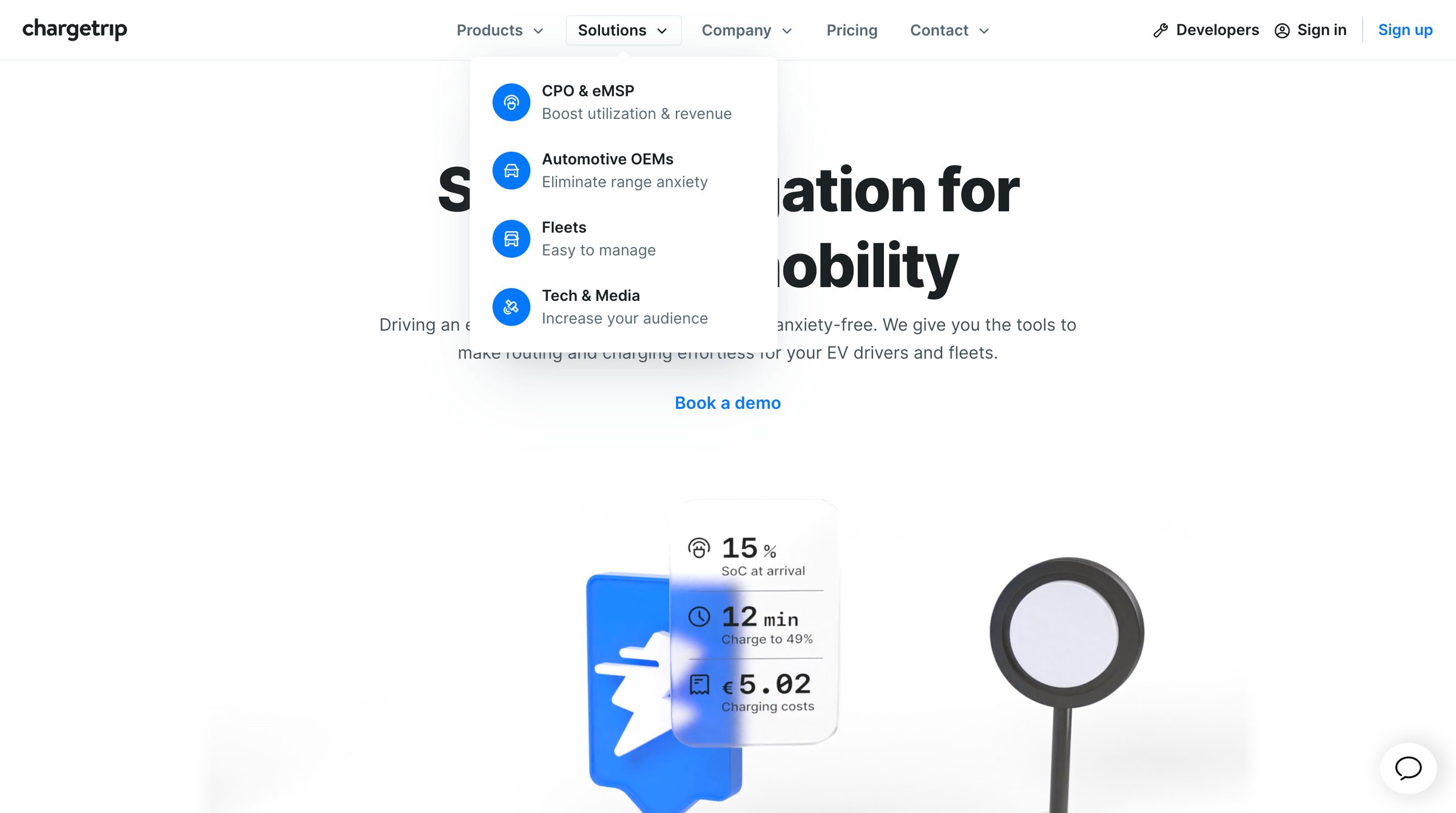 Chargetrip - Home | Chargetrip screen