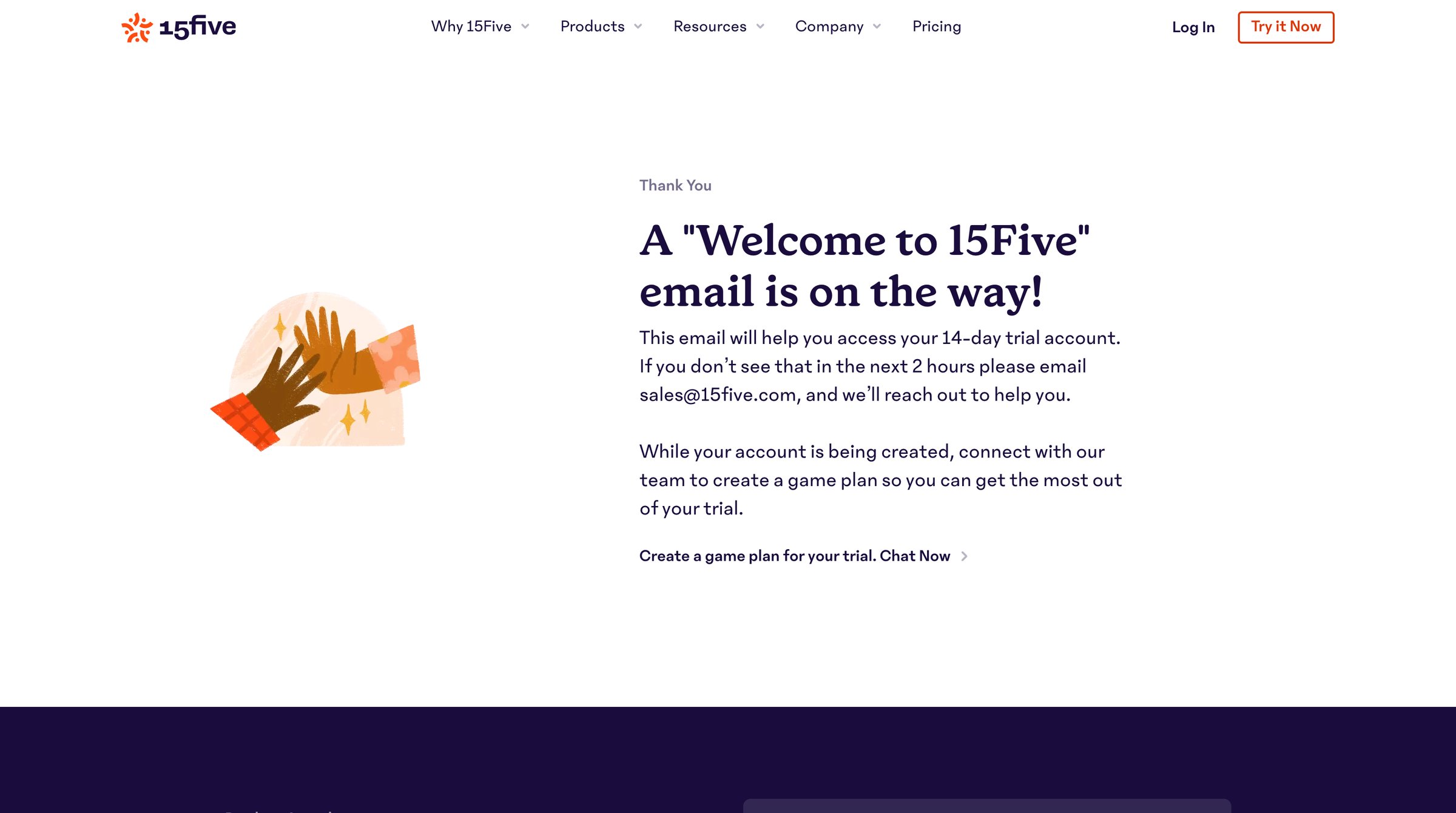15Five - Free Trial - Thank You - 15Five screen