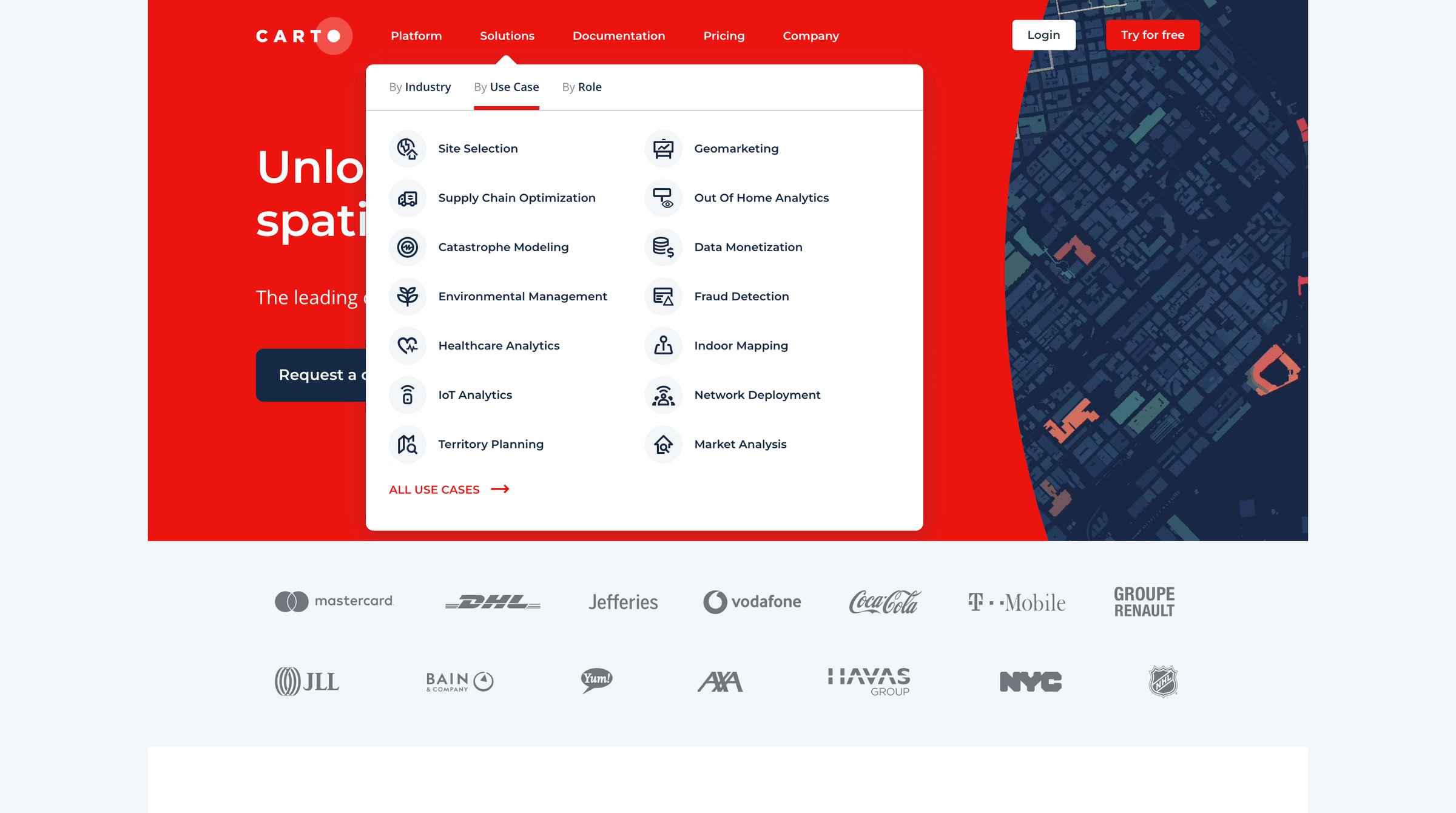 Carto - CARTO | Location Intelligence GIS for Cloud Natives screen