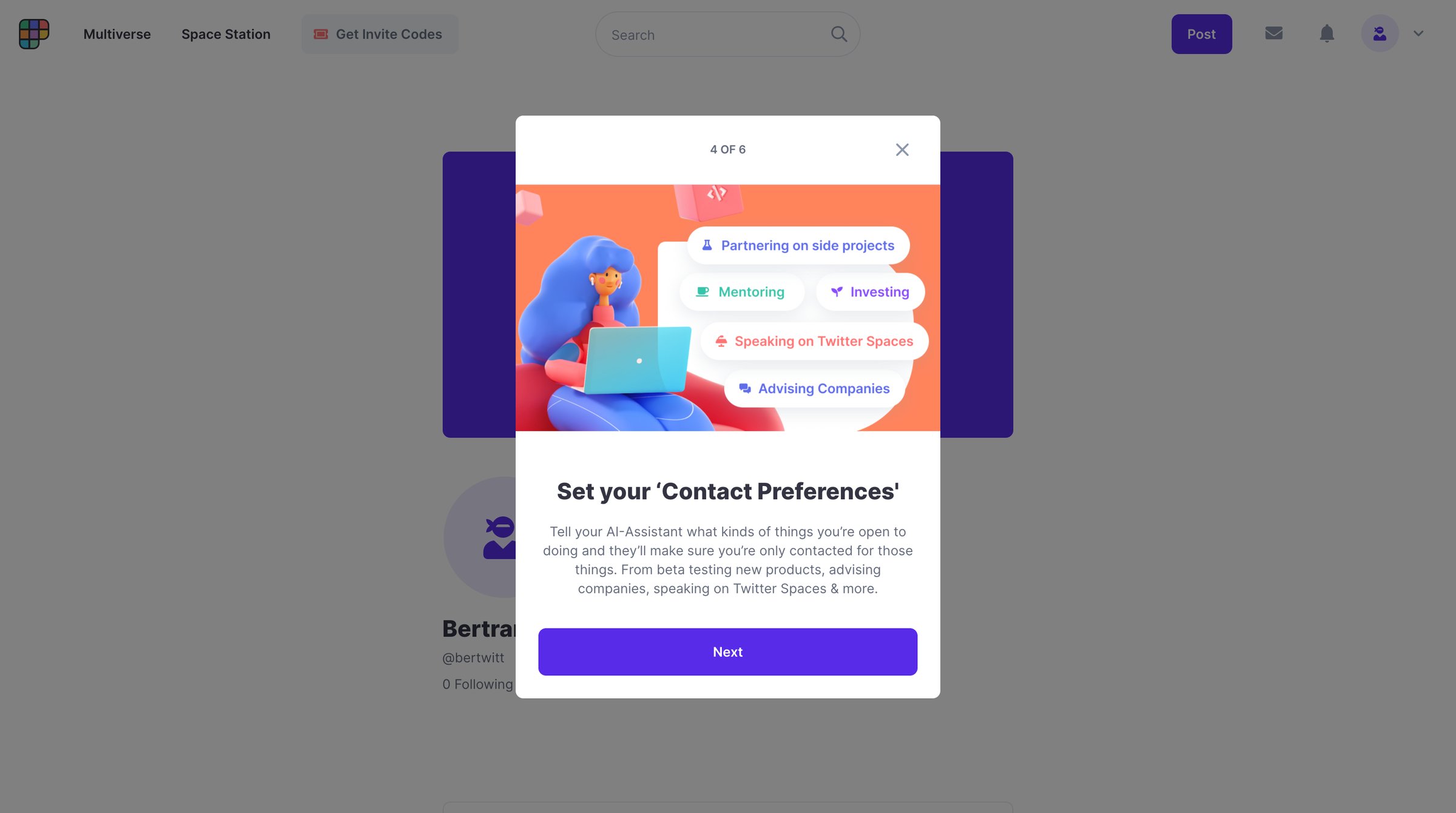 Polywork - Bertrand Bs page @bertwitt Built on Polywork screen