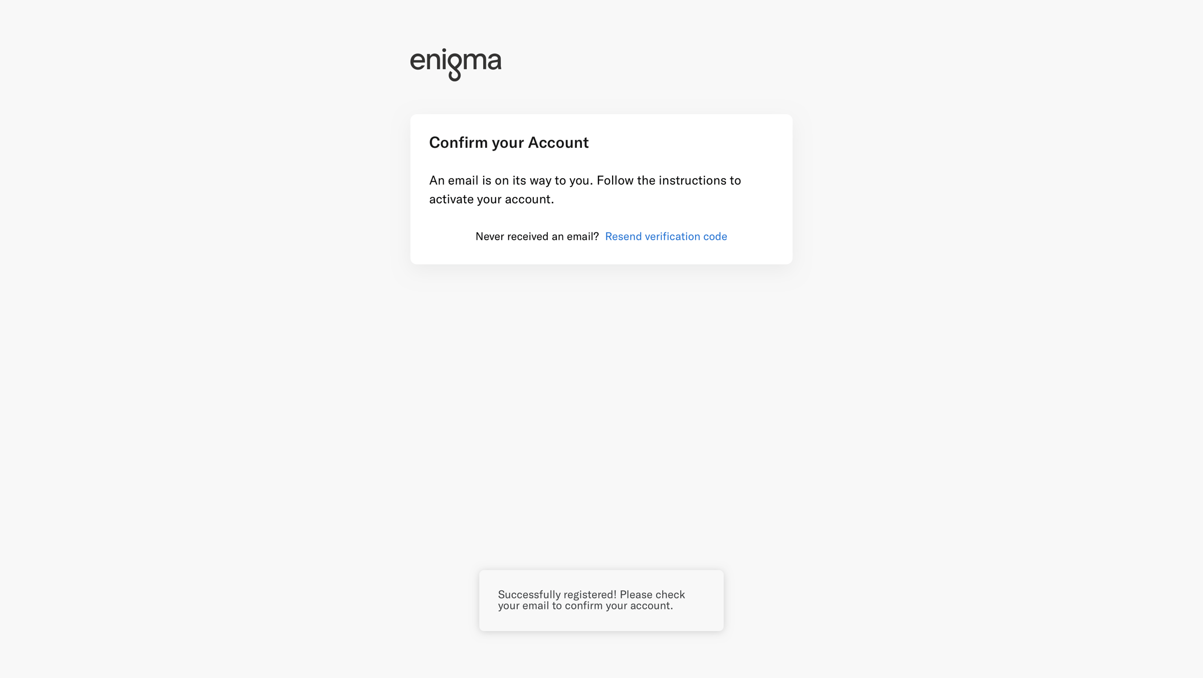 Enigma - Enigma API Console screen