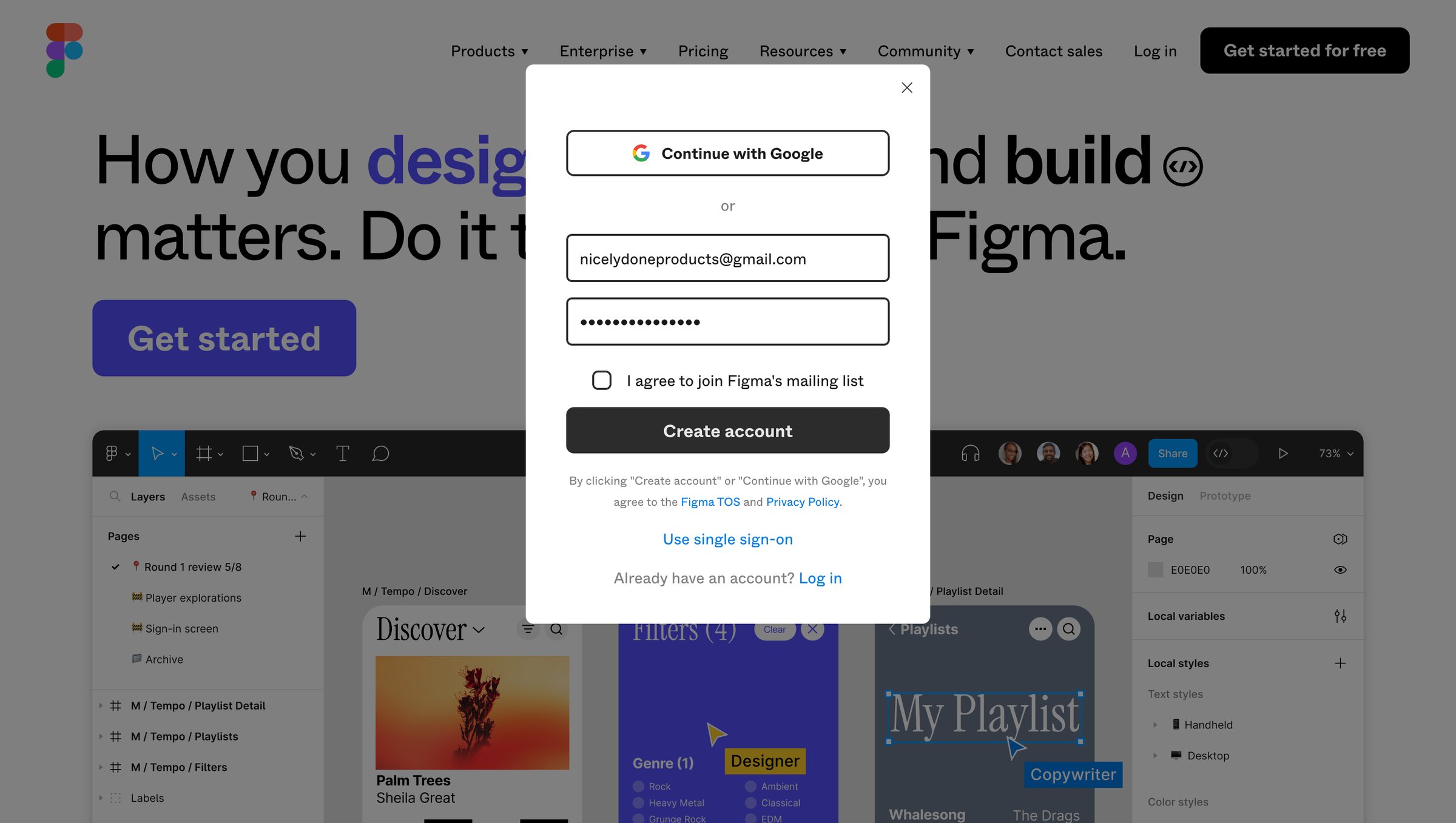 Figma - Figma The Collaborative Interface Design Tool screen